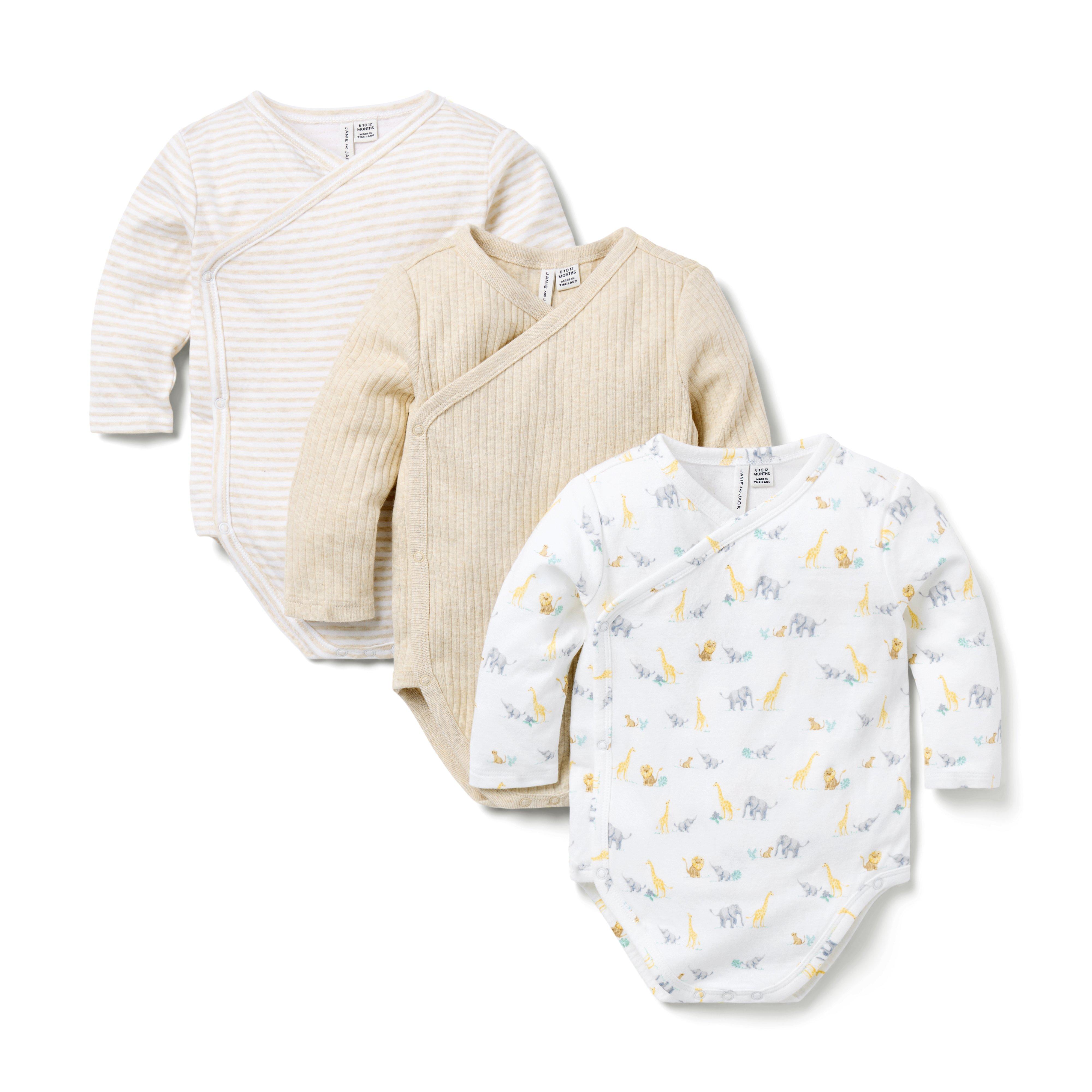 Janie and Jack Baby Wrap Bodysuit 3-Pack