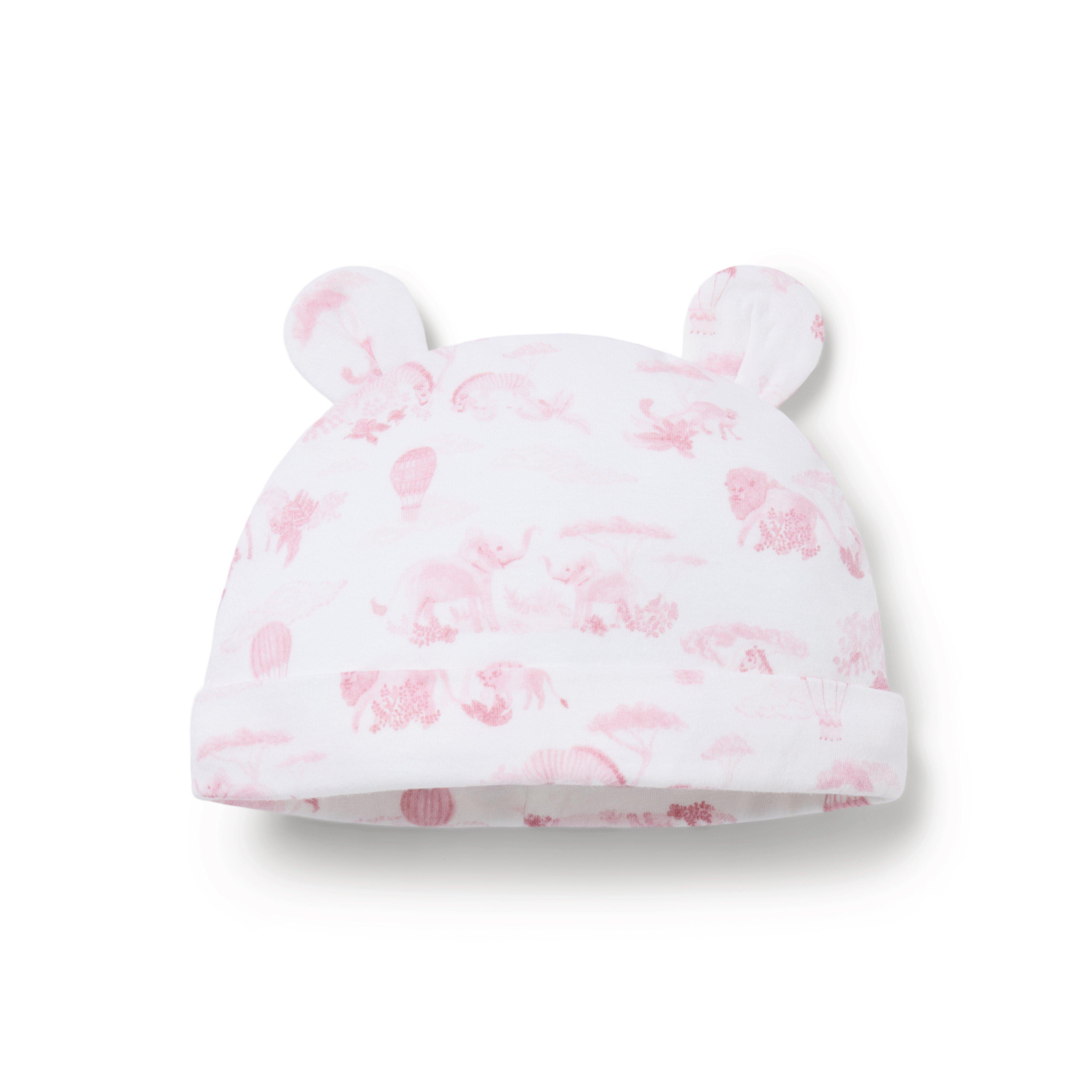 Janie and Jack Baby Animal Friends Toile Bear Ear Beanie