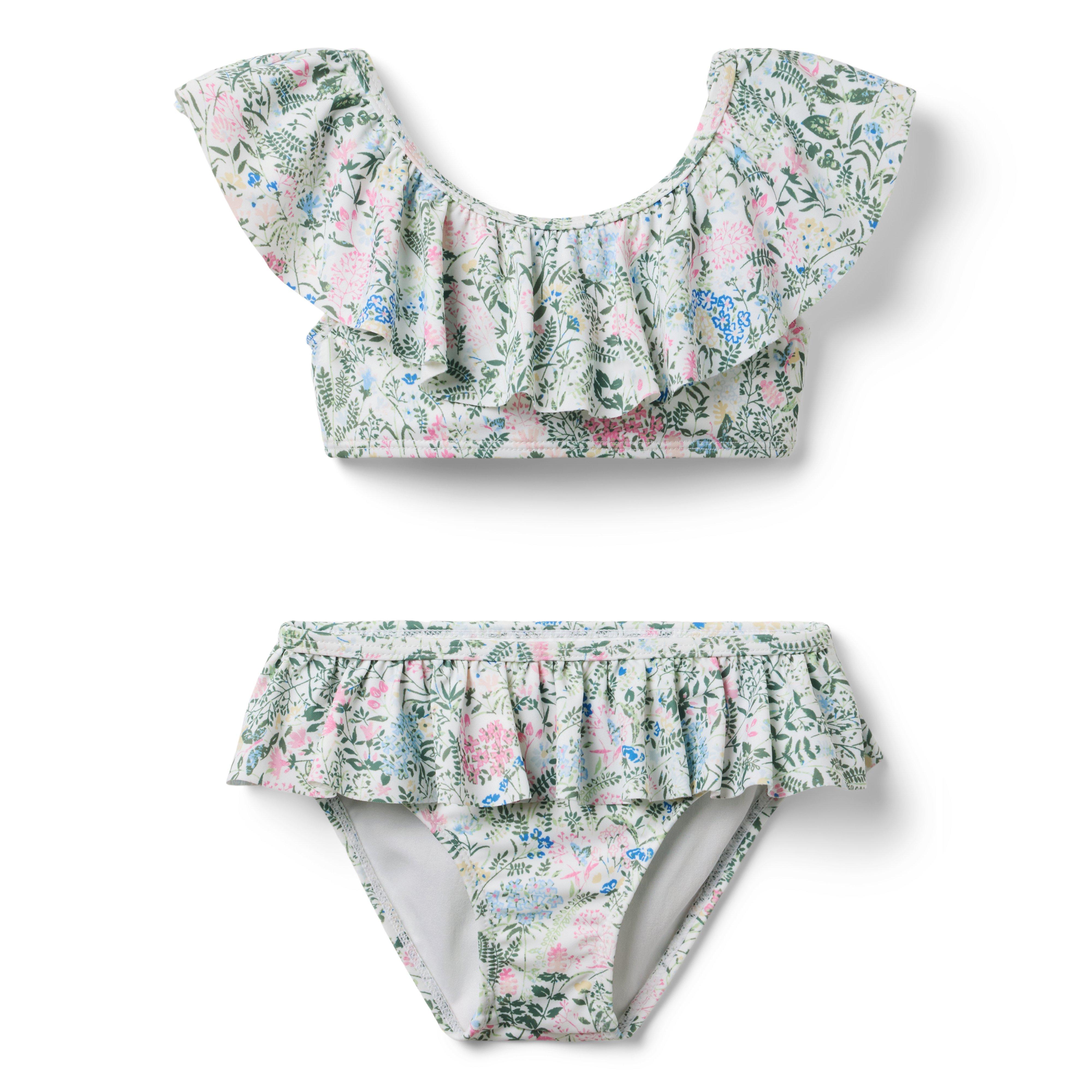 Janie and Jack Recycled Floral Ruffle 2-Piece Swimsuit