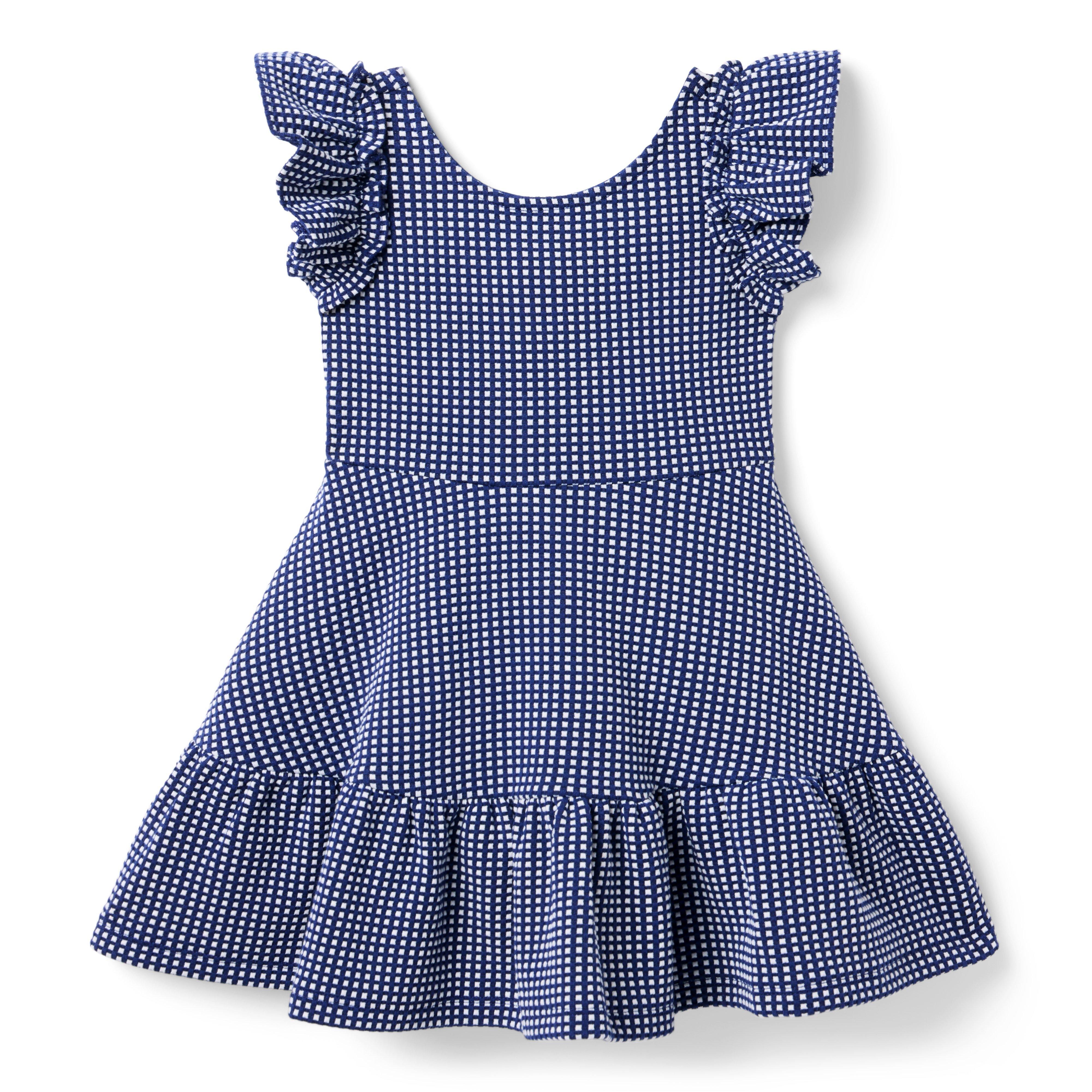 Janie and Jack Gingham Jacquard Tiered Dress