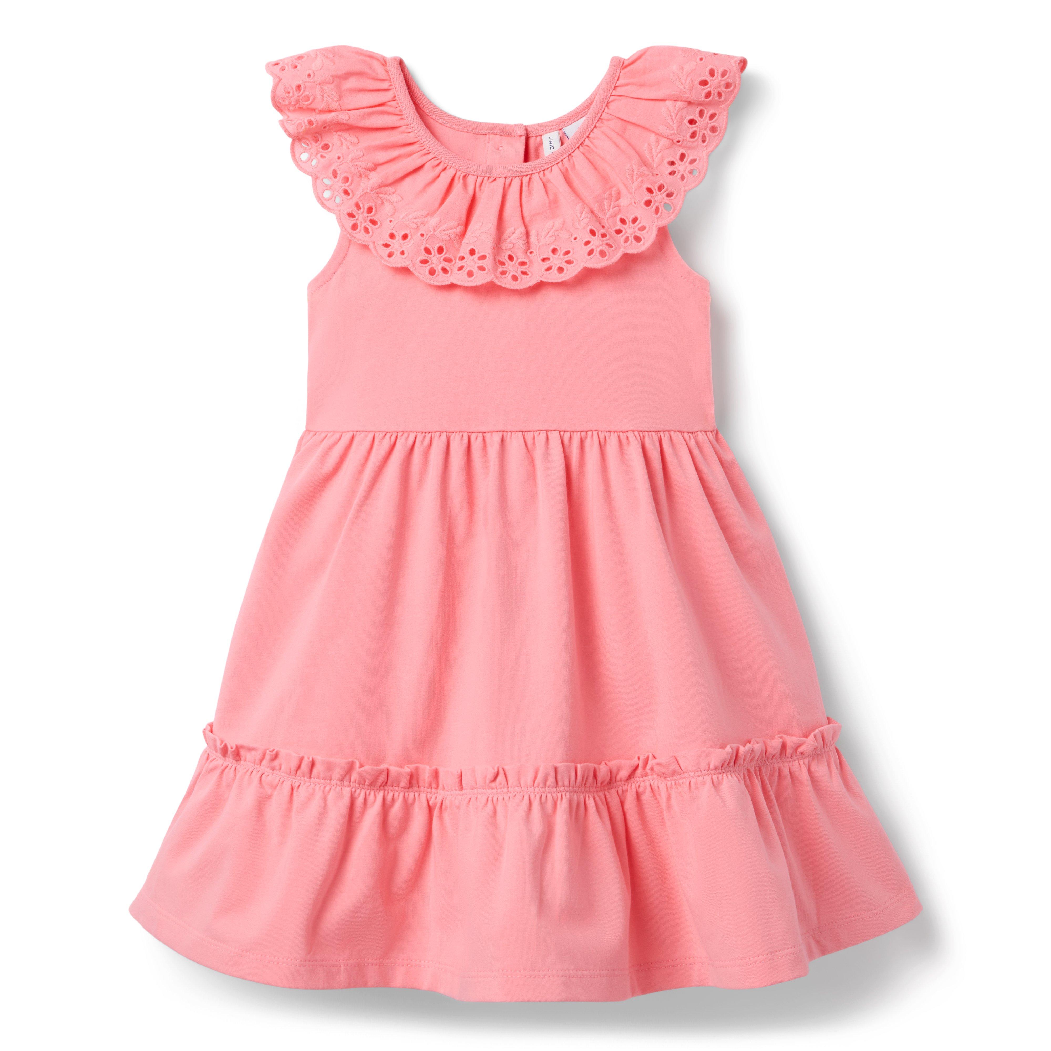 Janie and Jack Eyelet Ruffle Dress