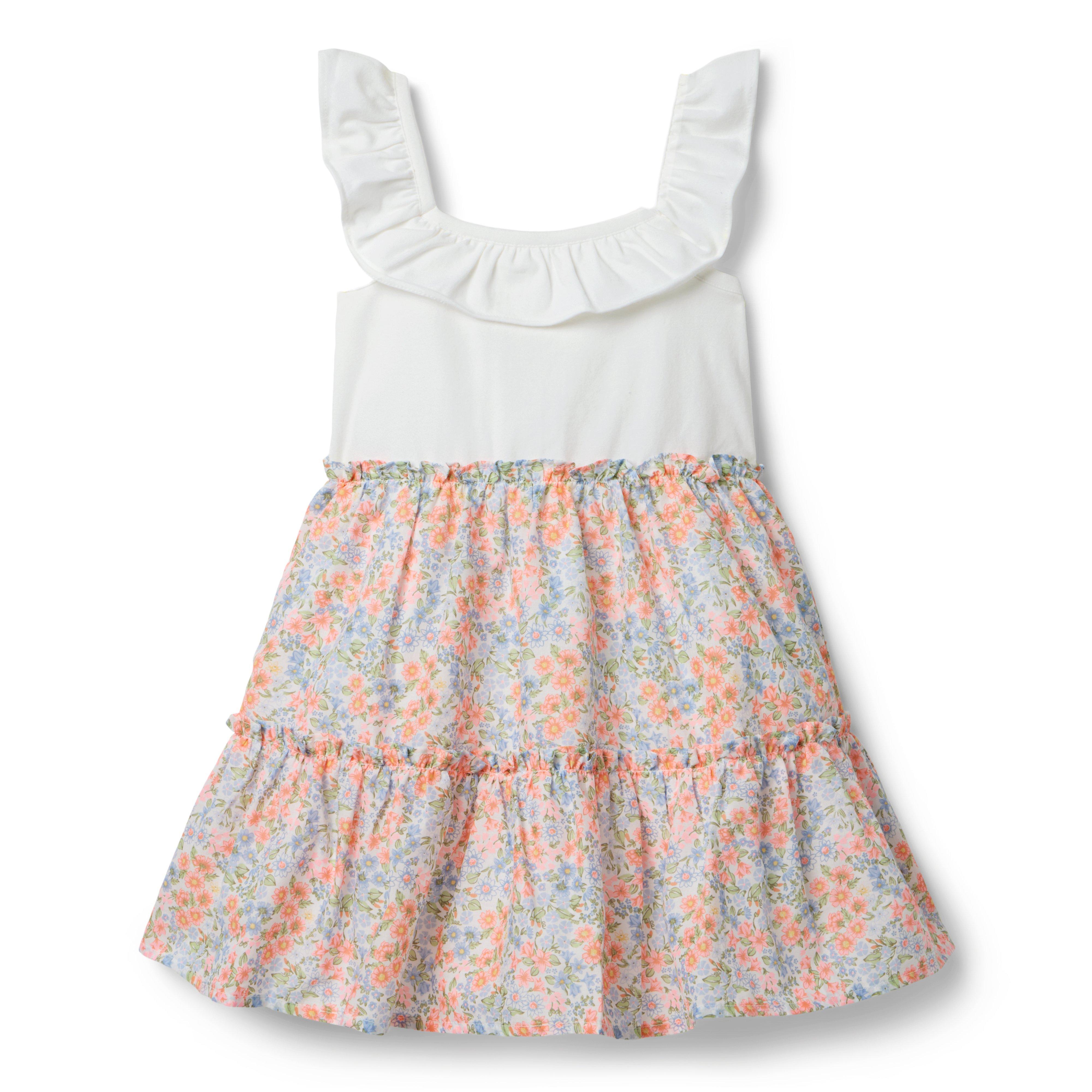 Janie and Jack Ditsy Floral Ruffle Tiered Dress