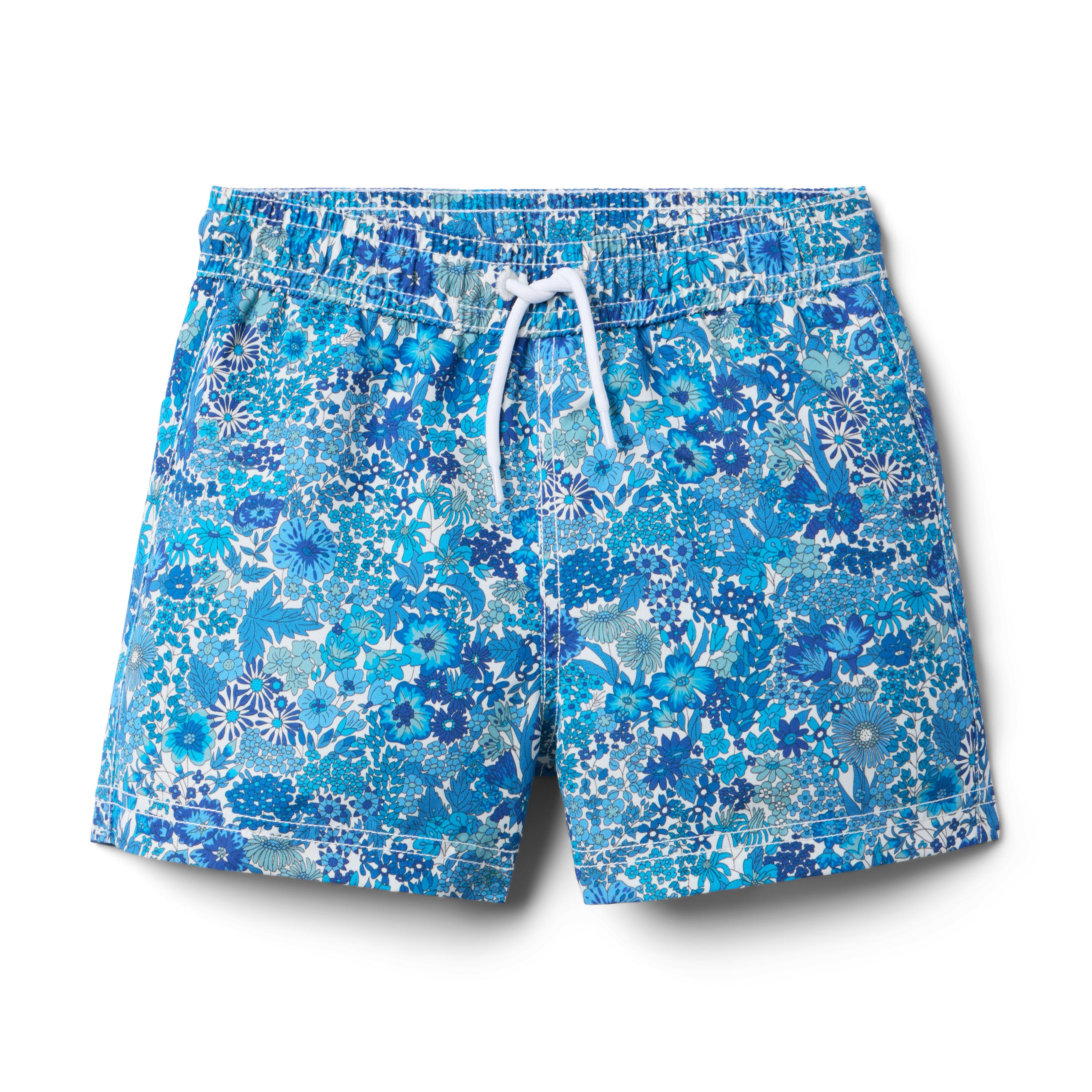 Janie and Jack Margaret Annie Recycled Swim Trunk Made With Liberty Fabric