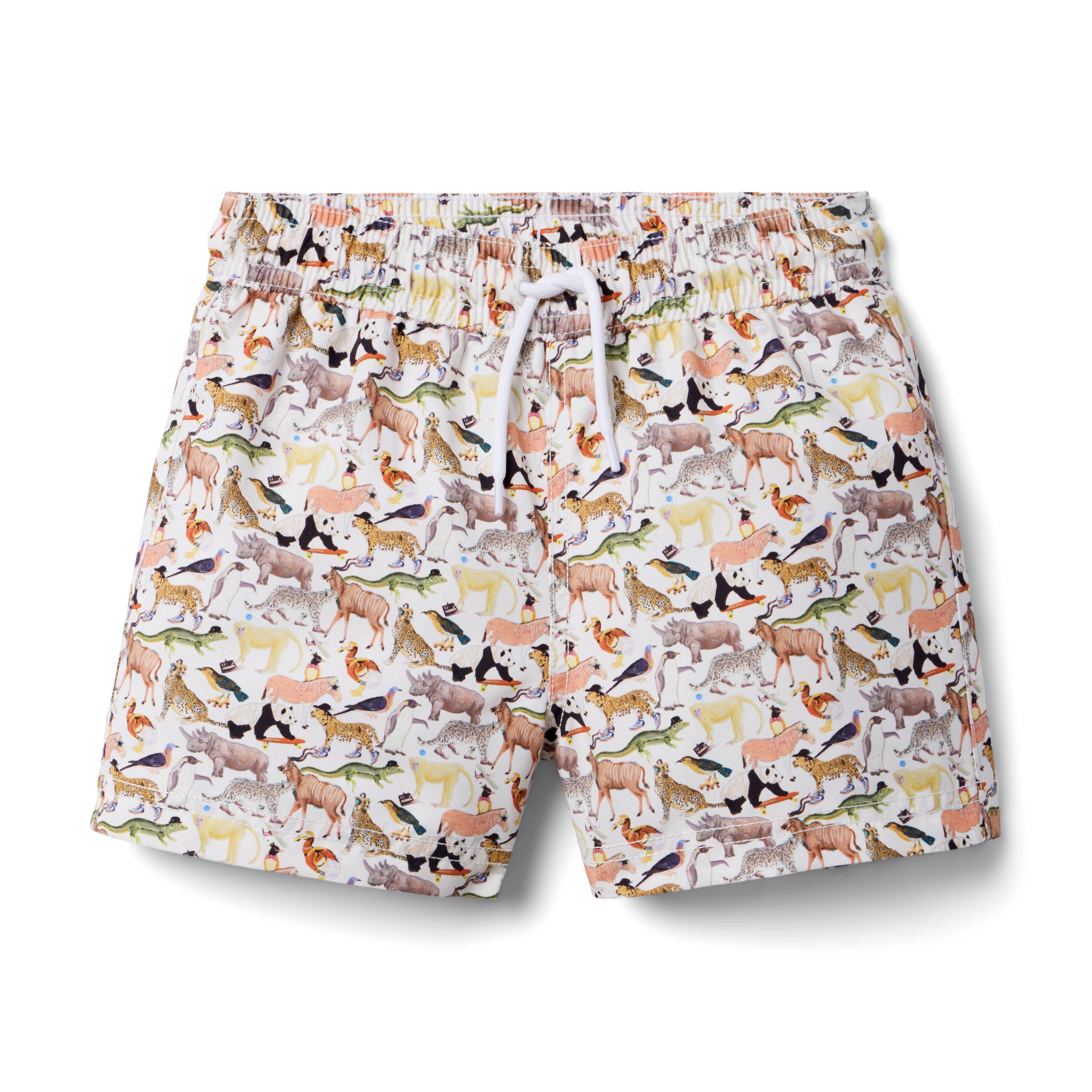 Janie and Jack Quey 2 Recycled Swim Trunk Made With Liberty Fabric