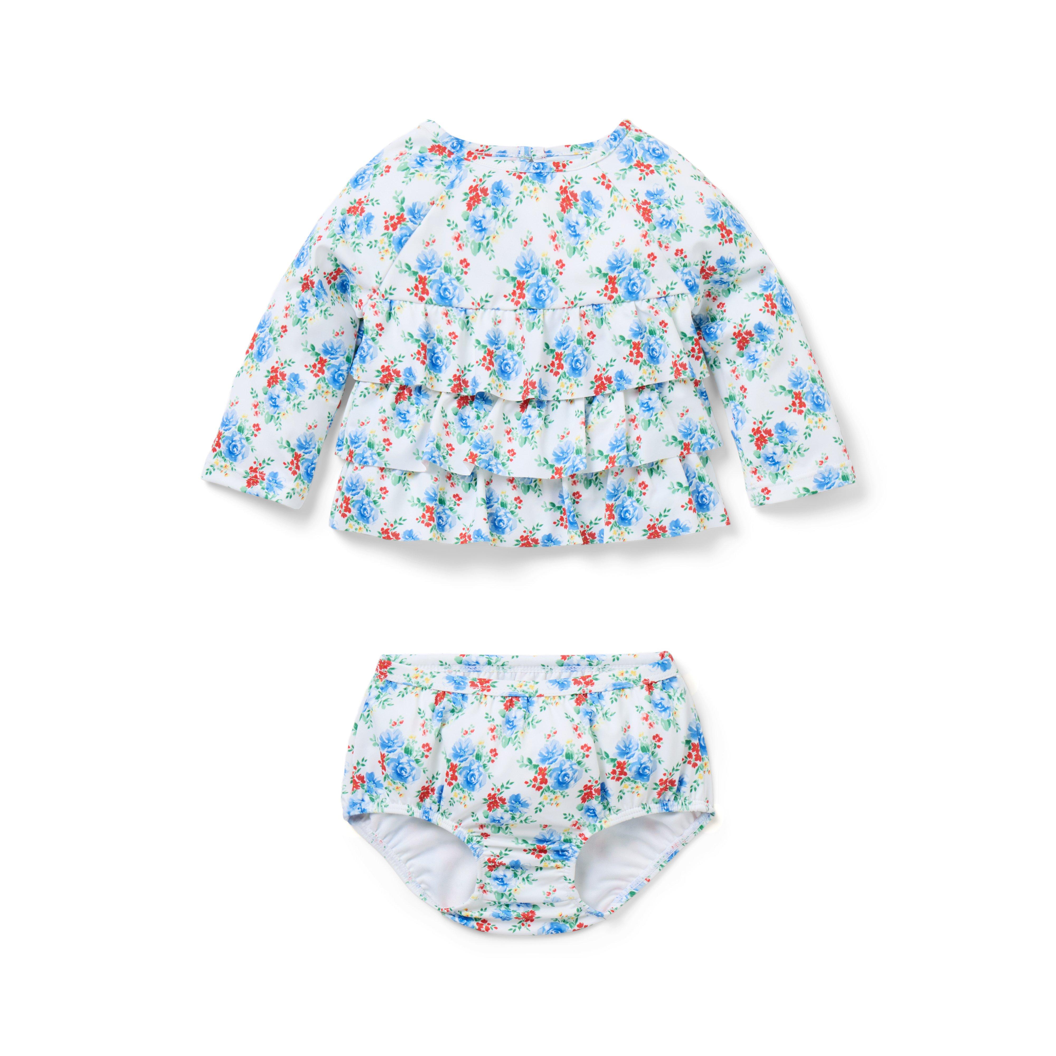 Janie and Jack Baby Recycled Floral Rash Guard 2-Piece Swimsuit