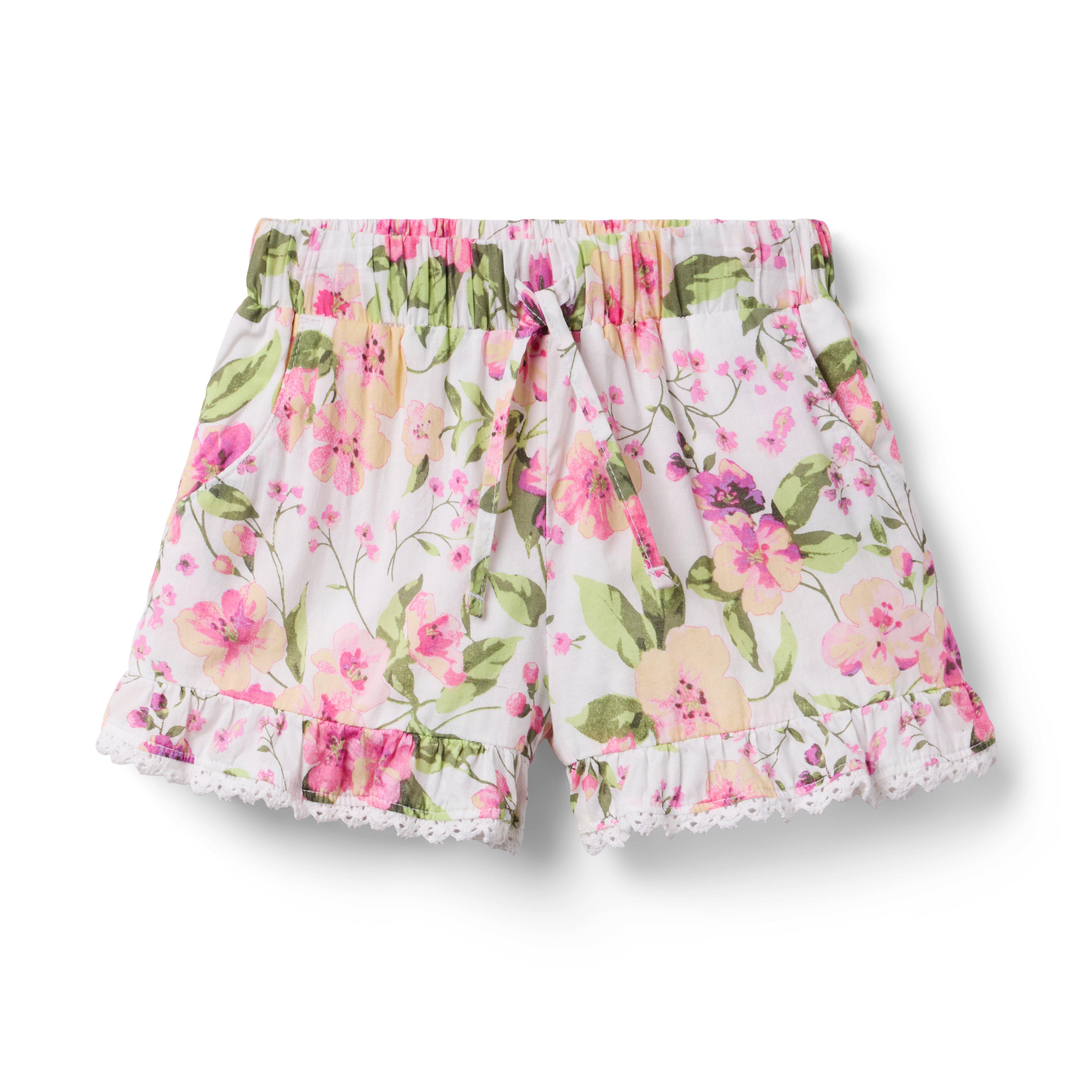 Janie and Jack Floral Ruffle Short