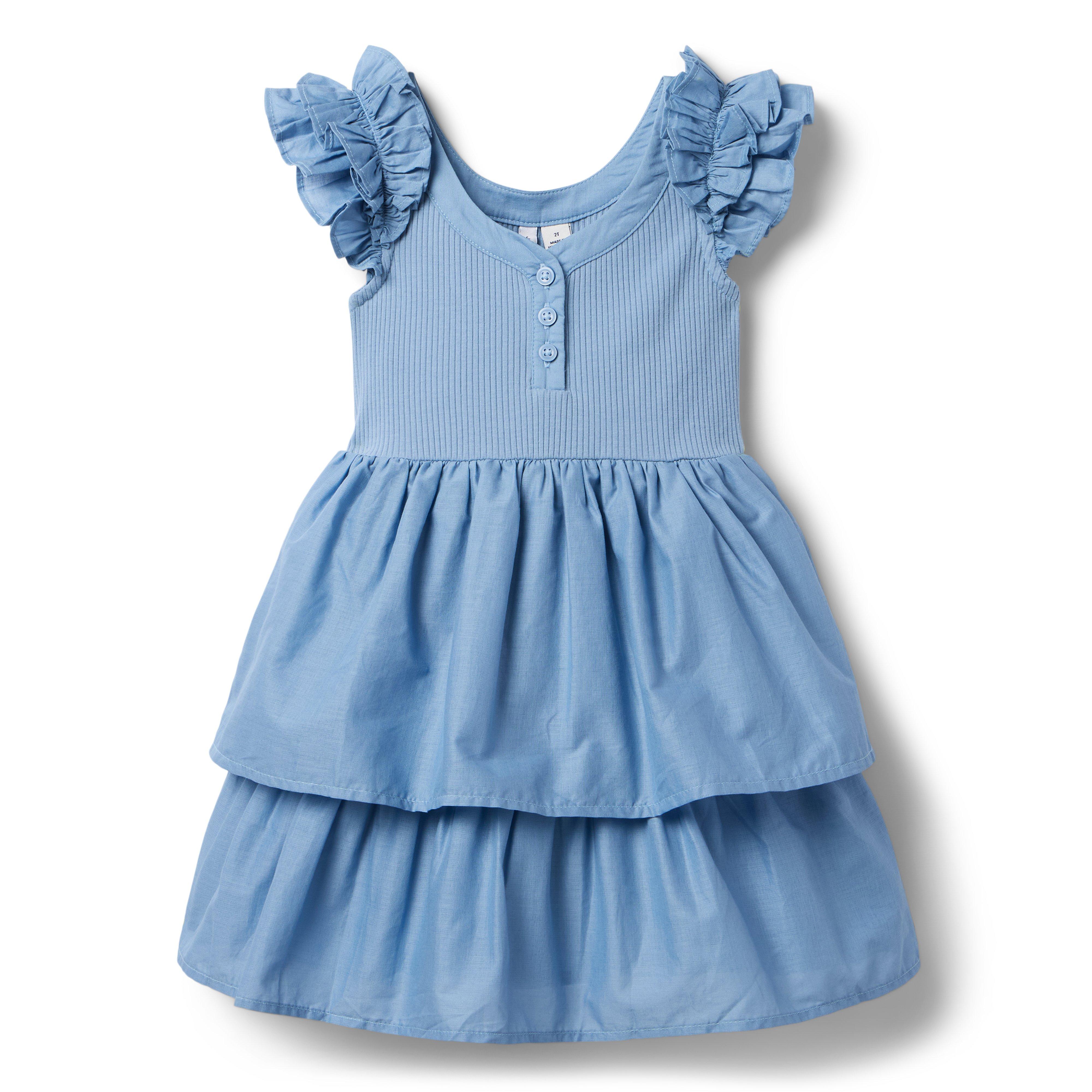 Janie and Jack The Ribbed Ruffle Dress