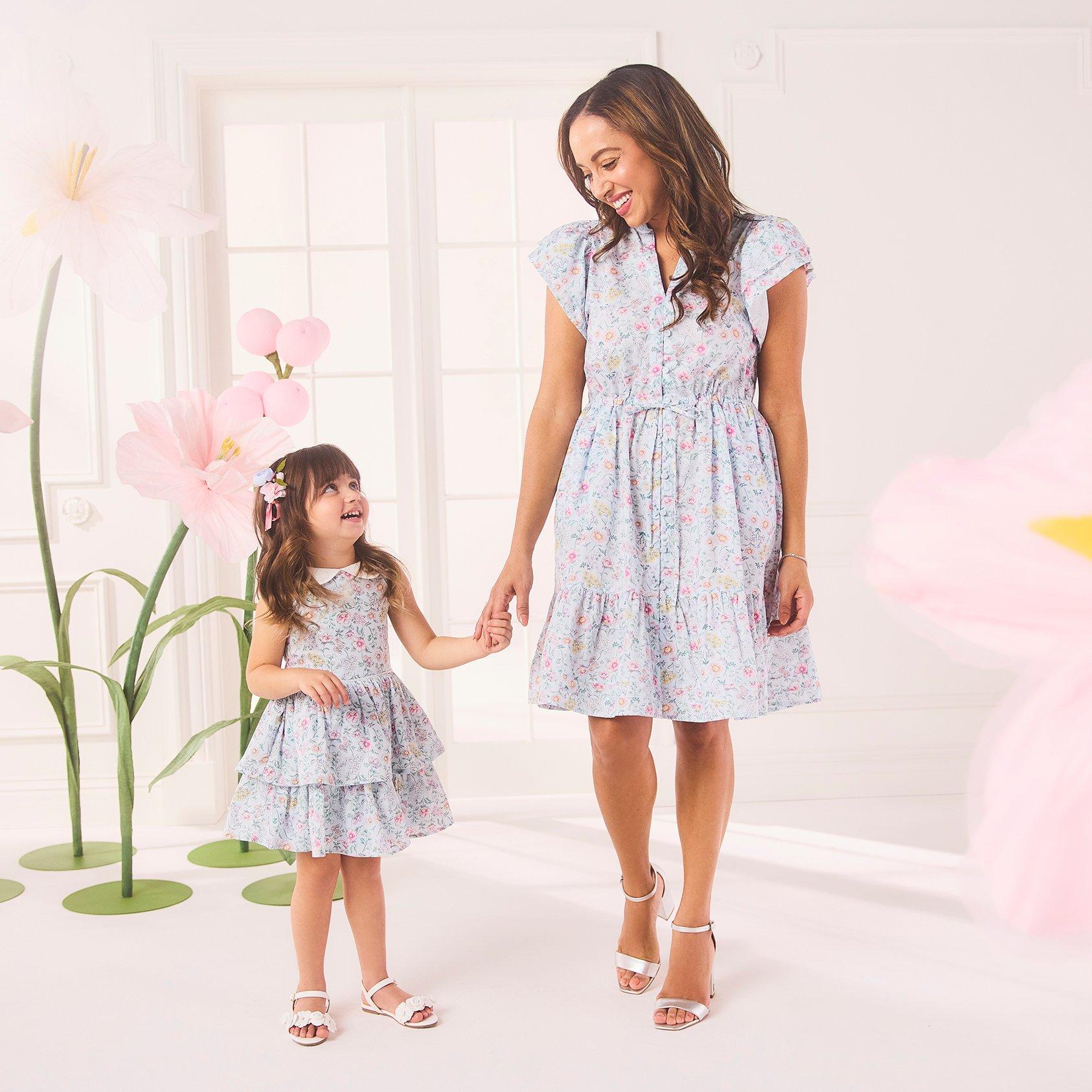 Janie and Jack Womens Matching Moment Floral Dress