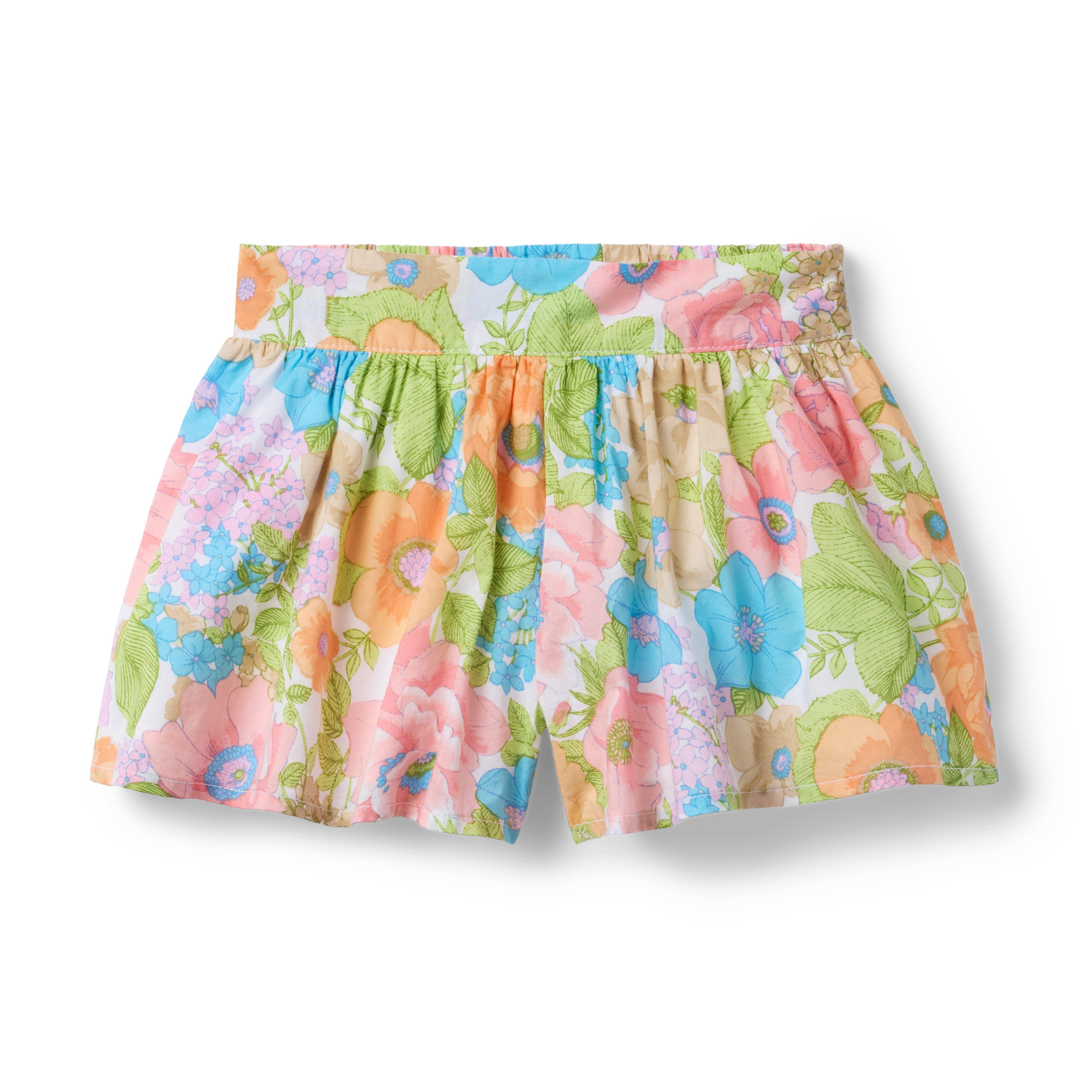 Janie and Jack Floral Pleated Short