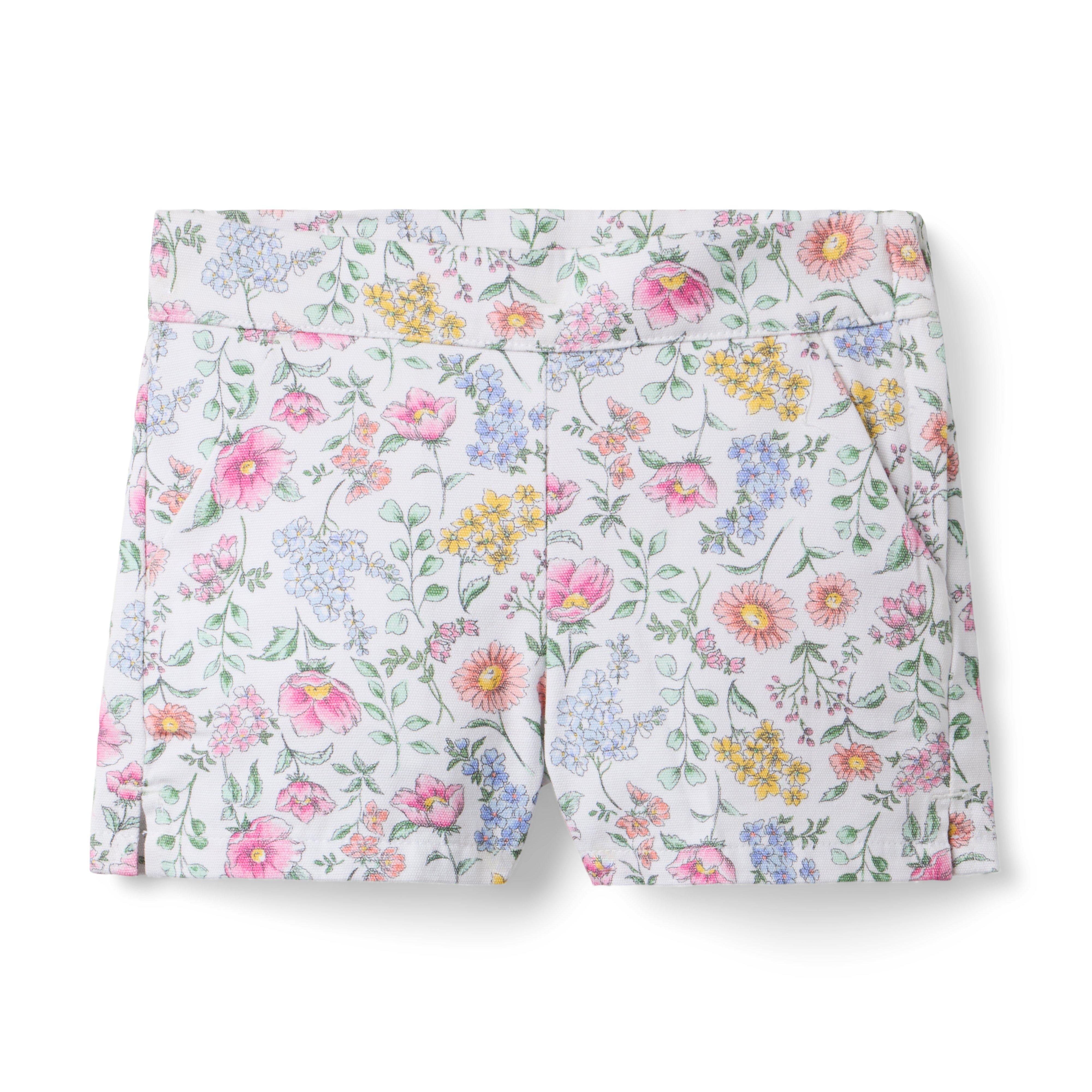 Janie and Jack Floral Canvas Short