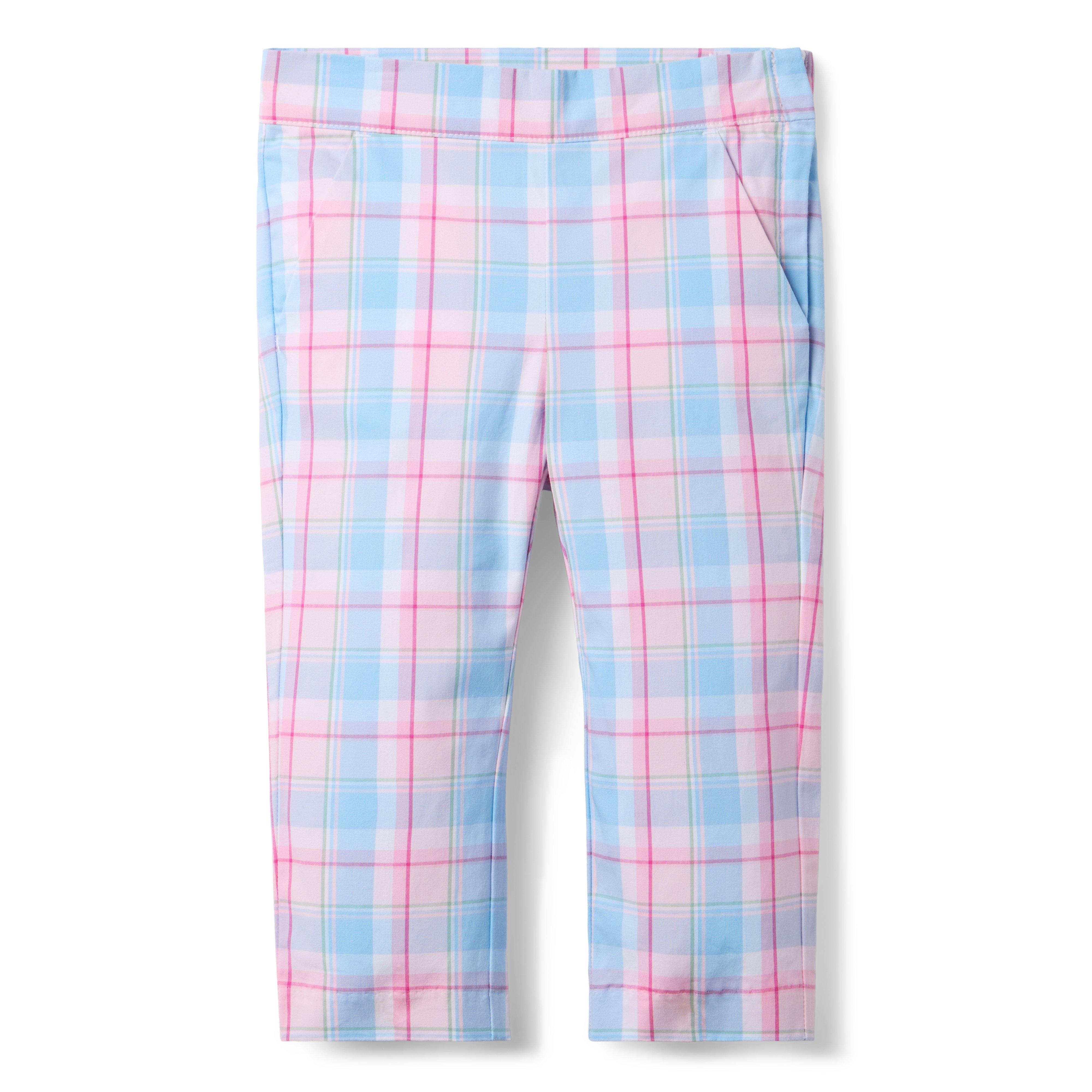 Janie and Jack Plaid Canvas Pant