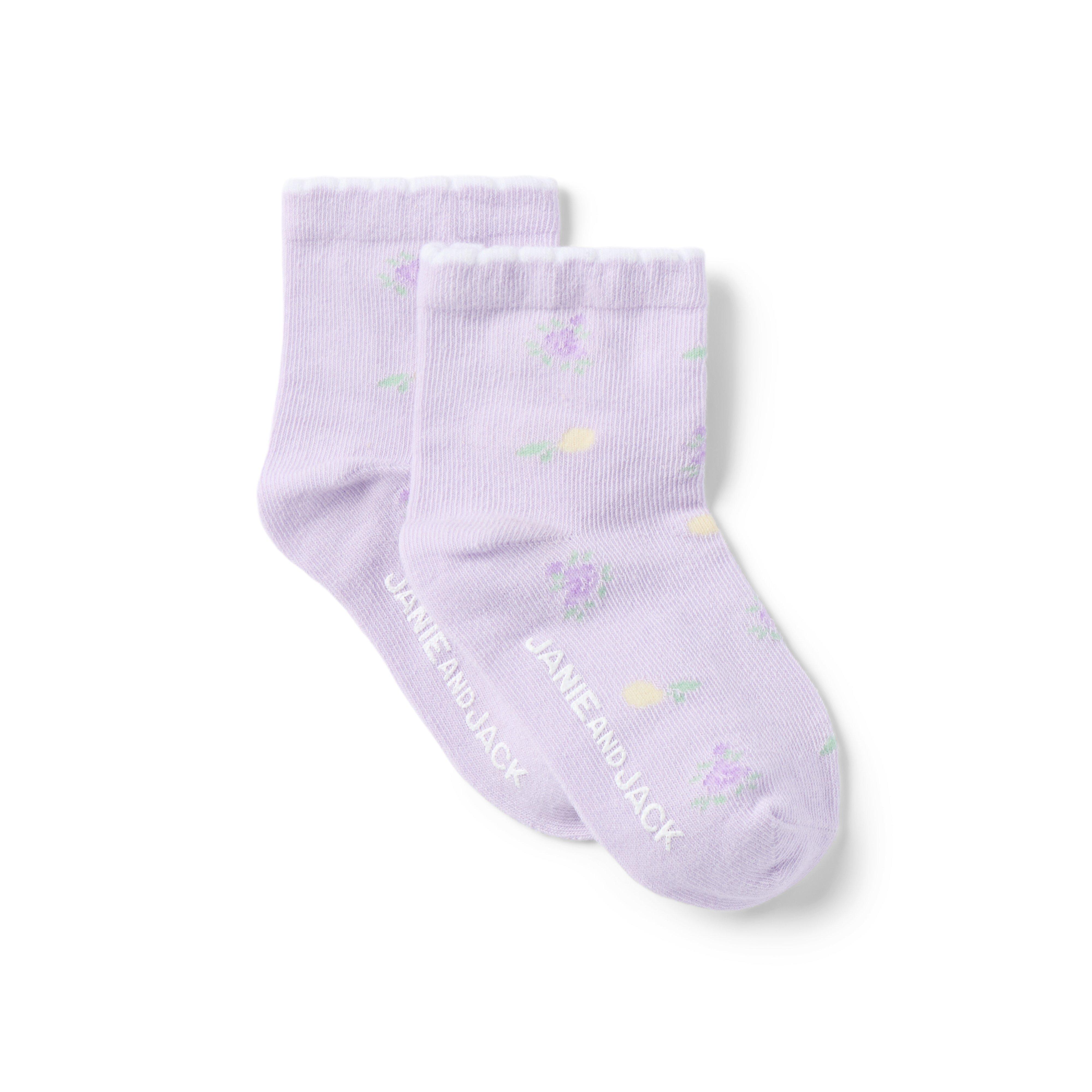 Janie and Jack Baby Lemon Floral Sock