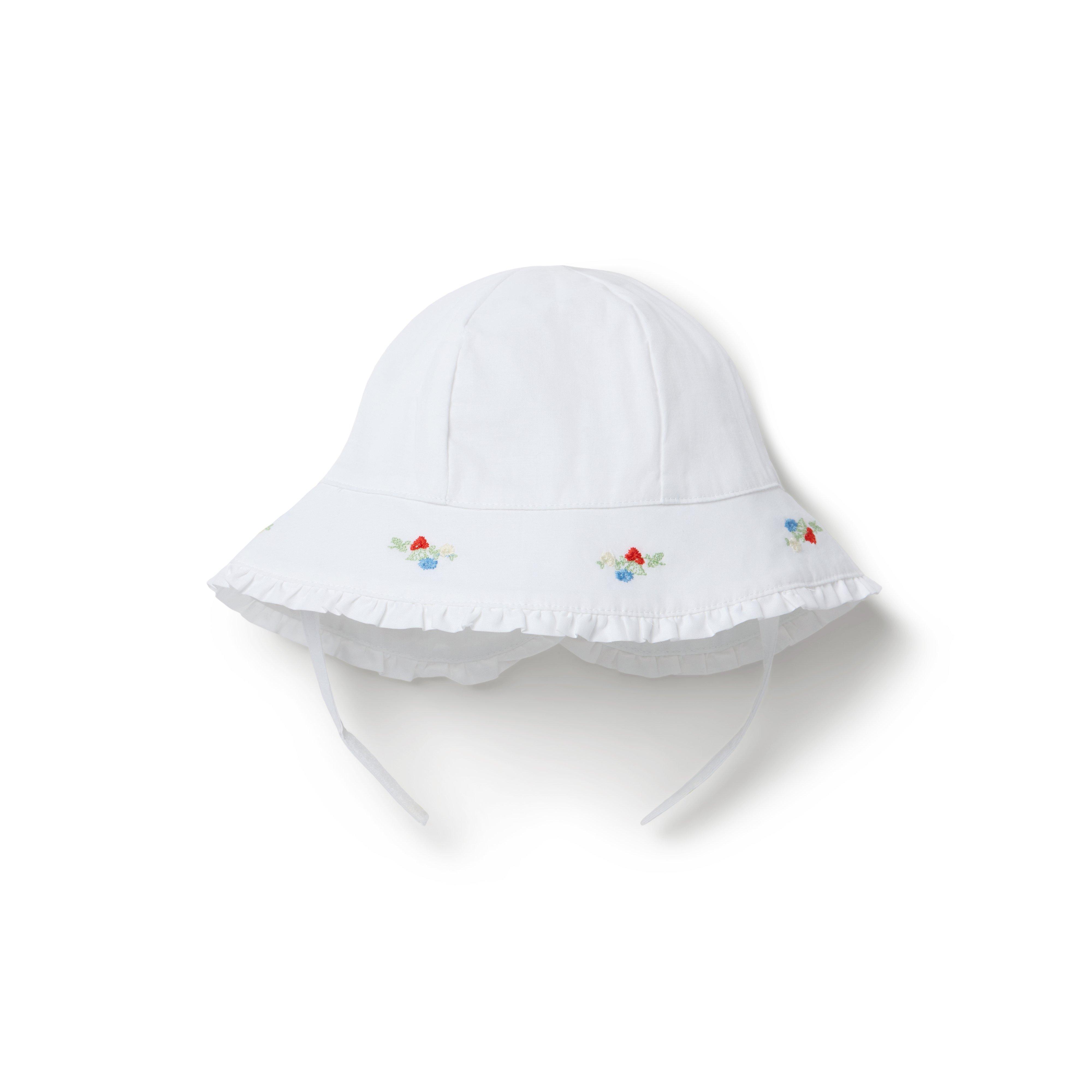 Janie and Jack Baby Embroidered Floral Sun Hat