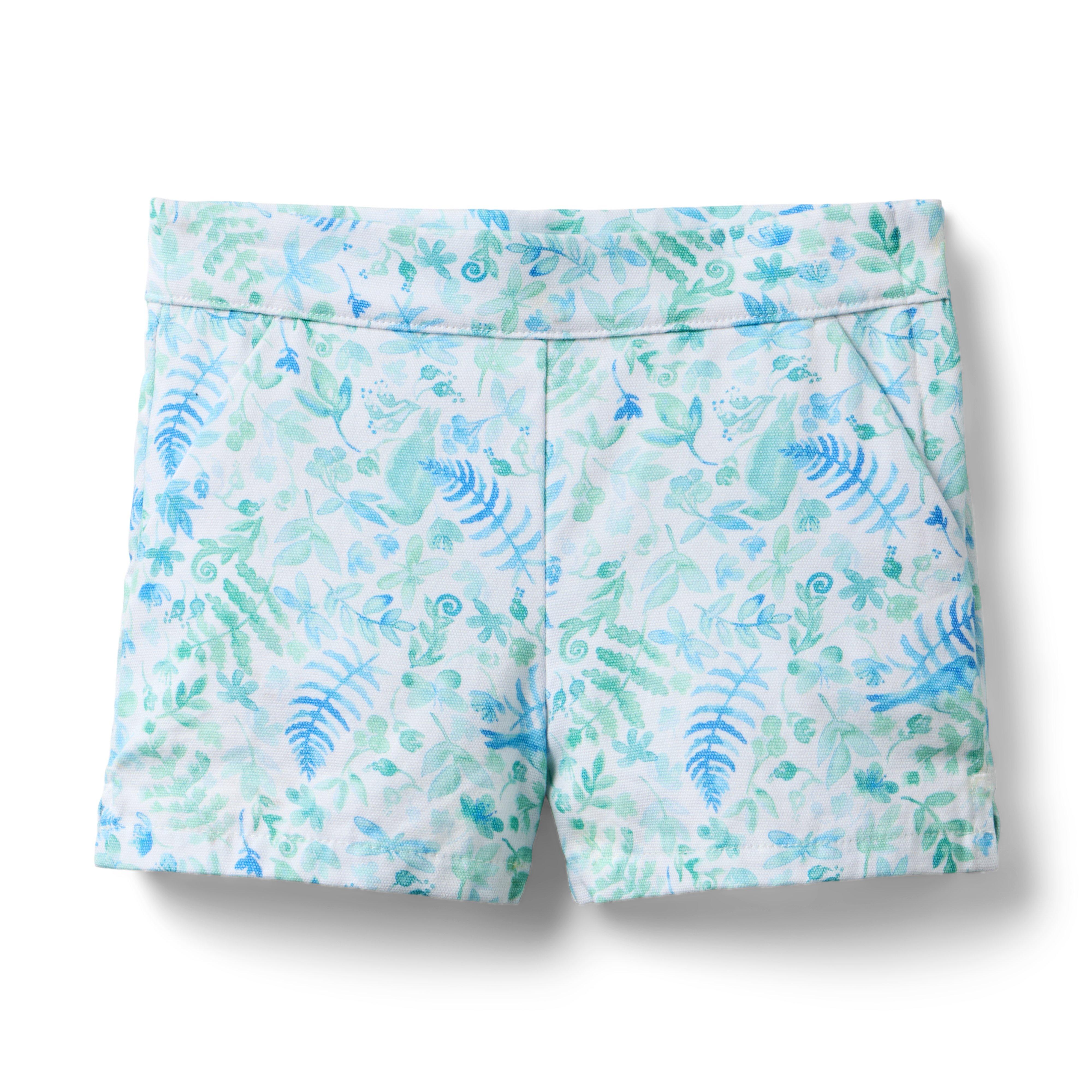 Janie and Jack Floral Canvas Short