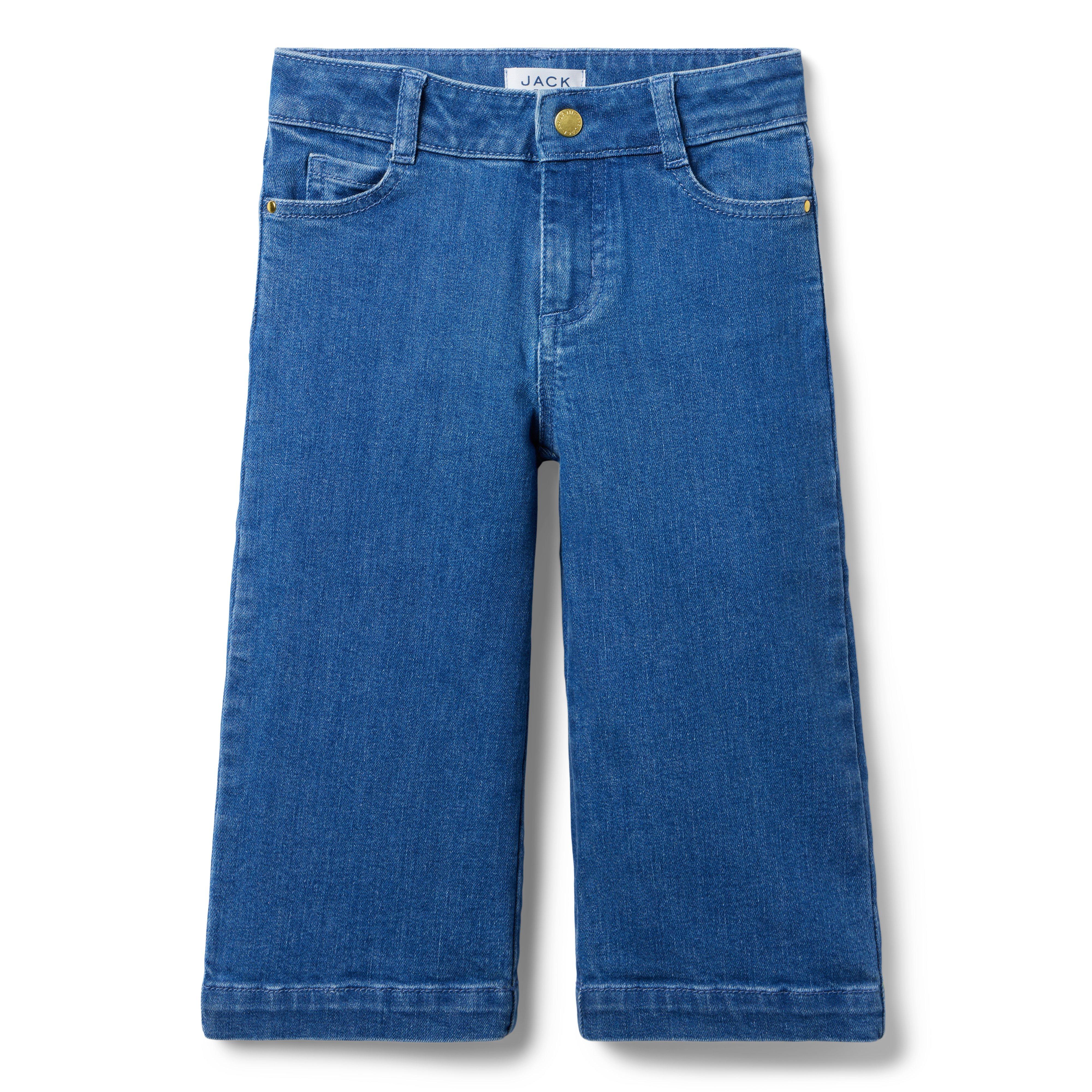 Janie and Jack The Cropped Wide Leg Jean In Medium Wash