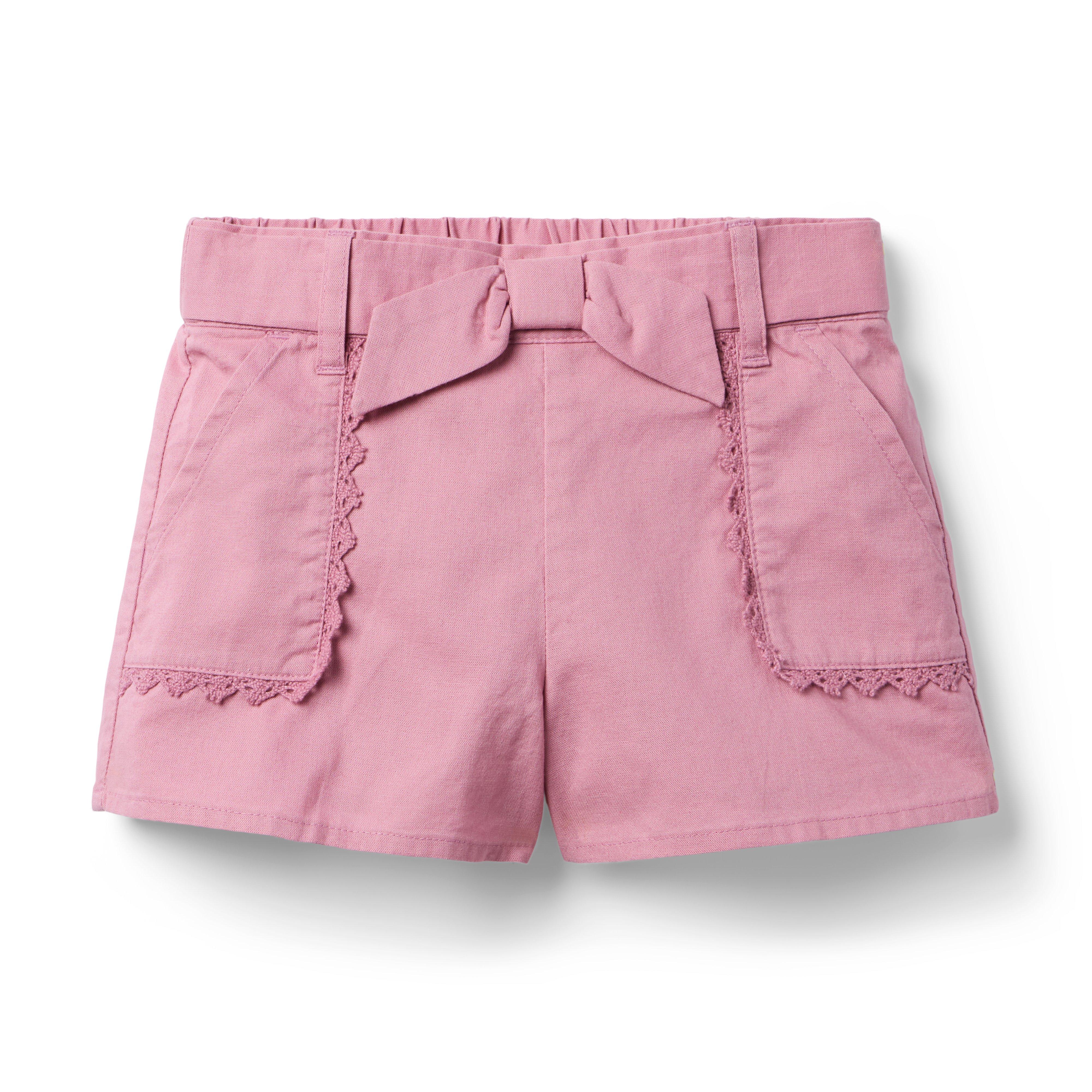 Janie and Jack Lace Trim Canvas Short
