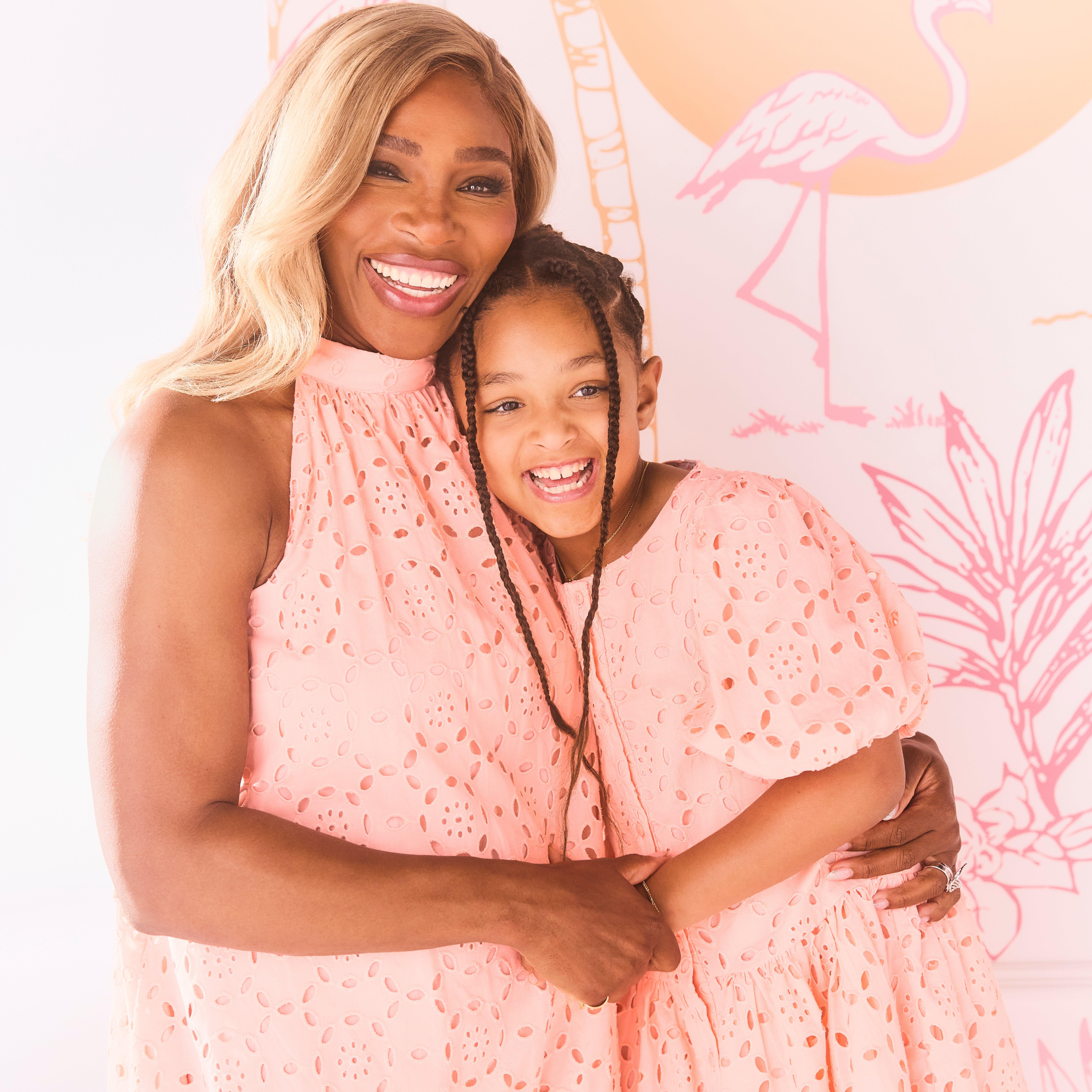 Janie and Jack Serena Williams x Janie and Jack Womens Peach Point Matching Dress