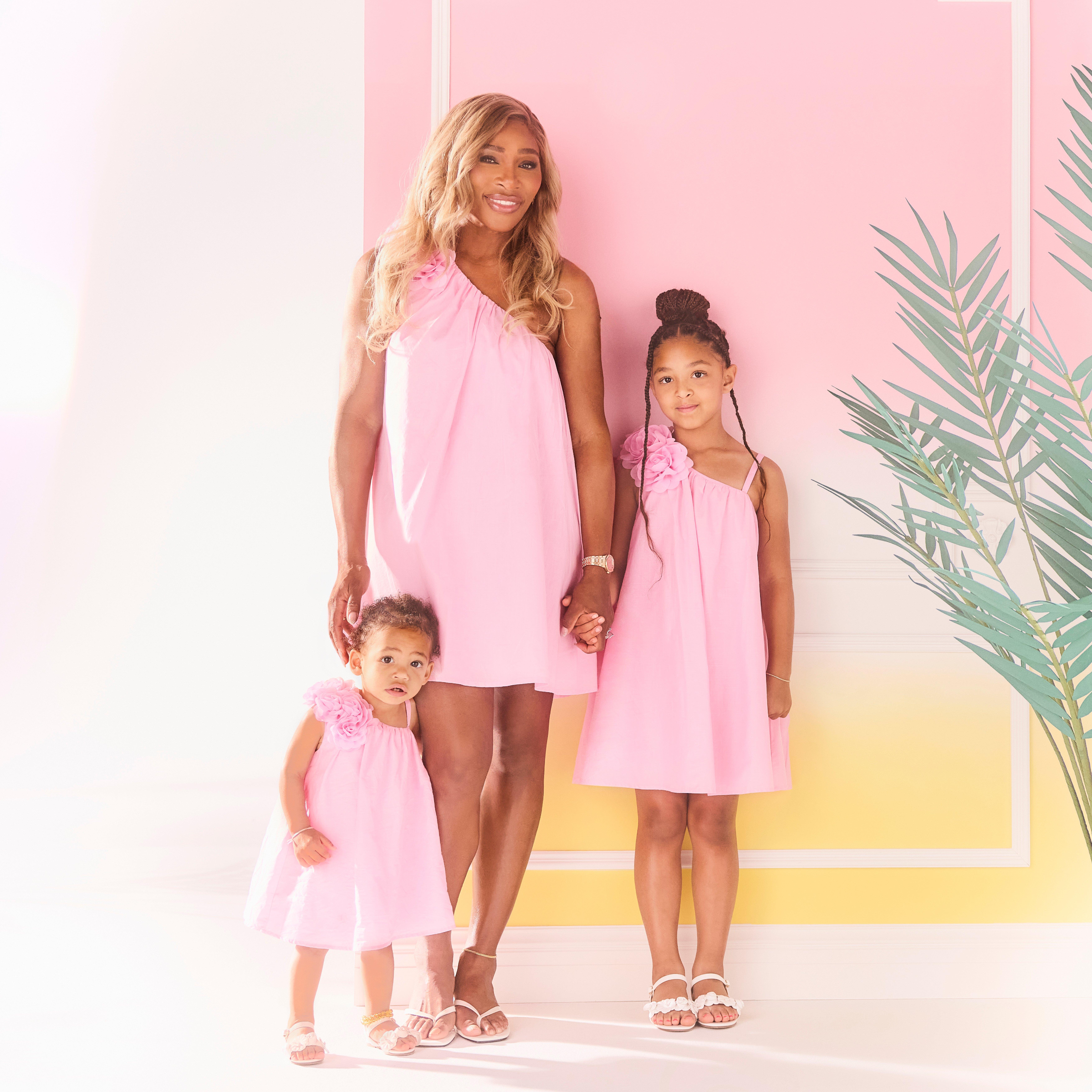 Janie and Jack Serena Williams x Janie and Jack Womens Love Pink Matching Dress