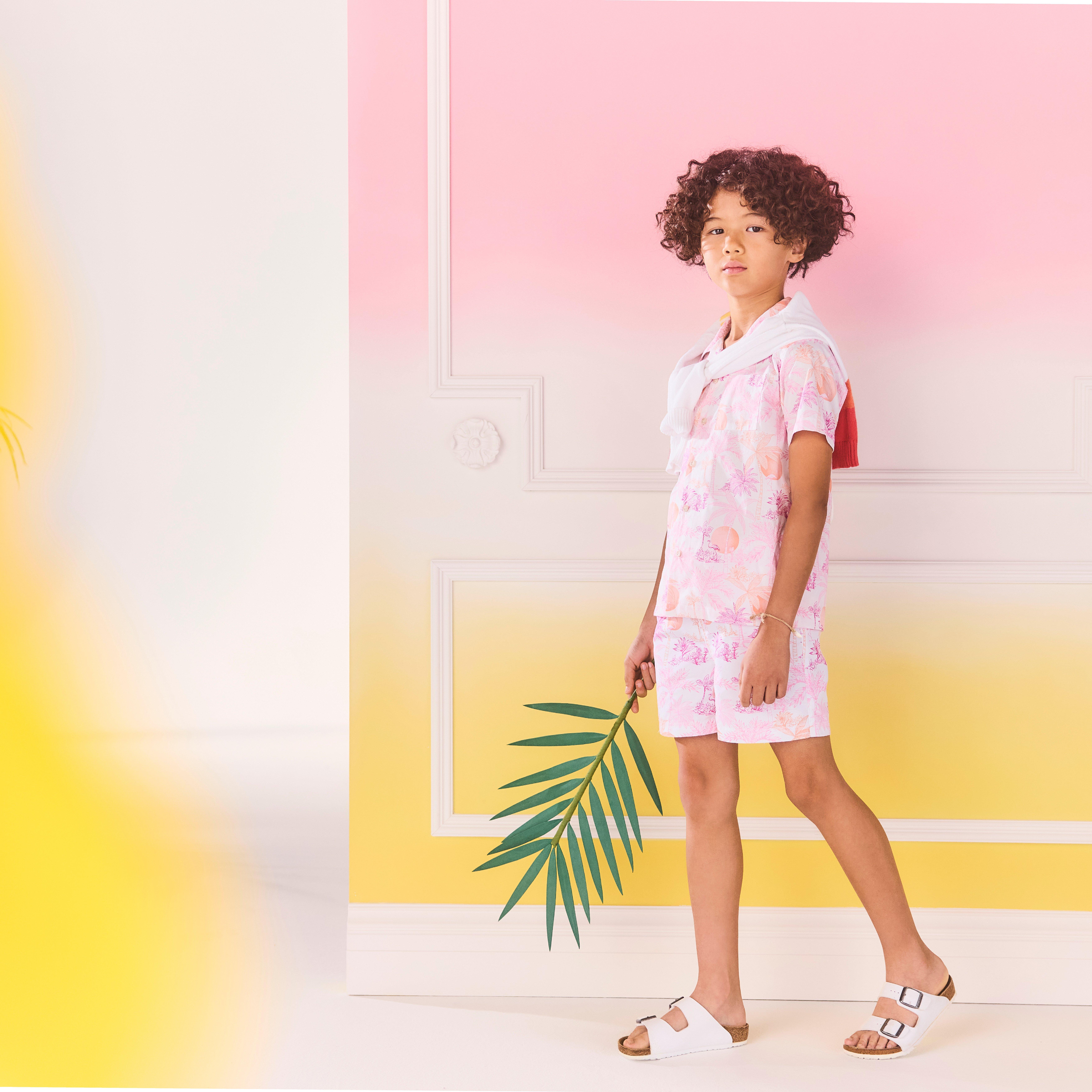 Janie and Jack Serena Williams x Janie and Jack Toile Tour Cabana Shirt