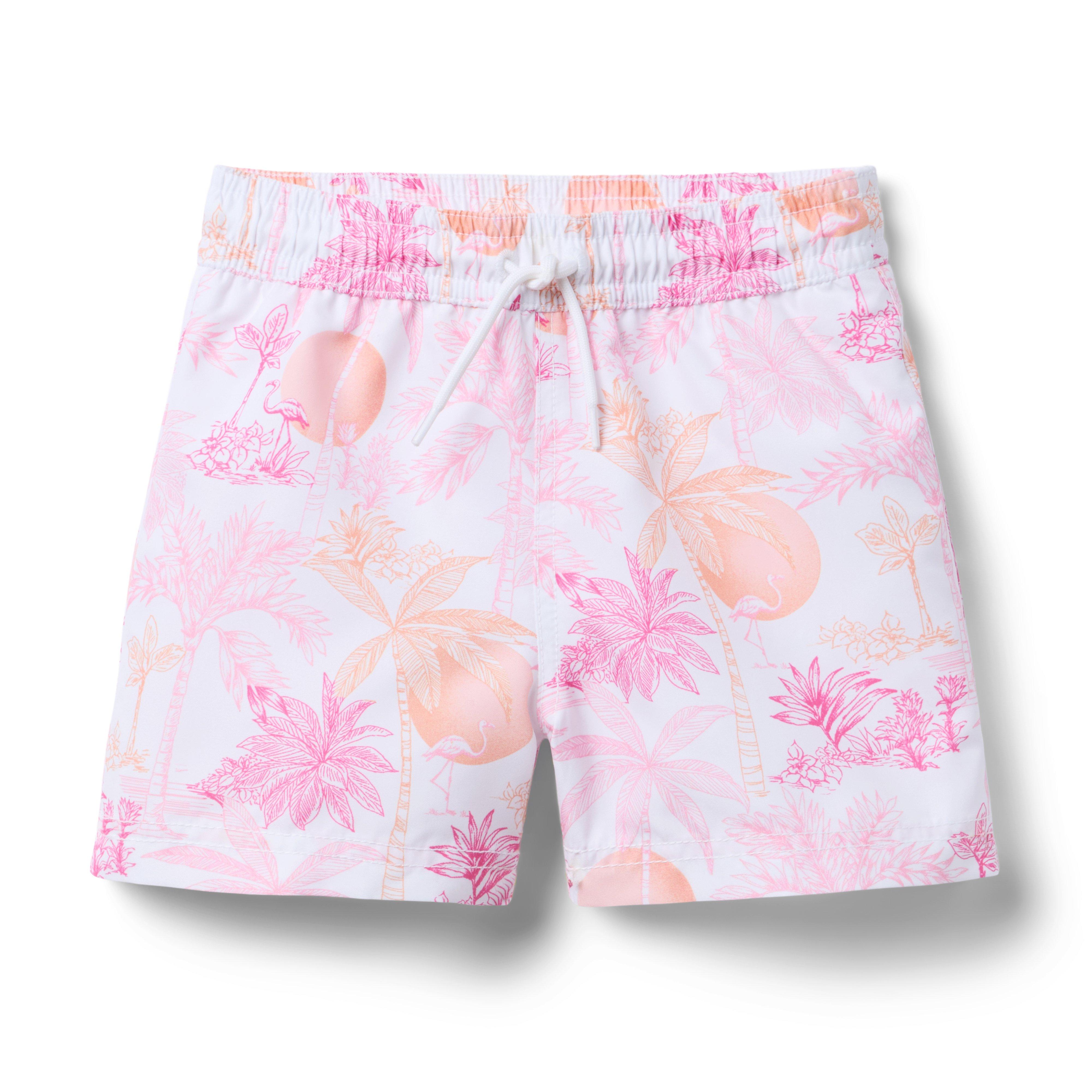 Janie and Jack Serena Williams x Janie and Jack Toile Tour Recycled Swim Trunk