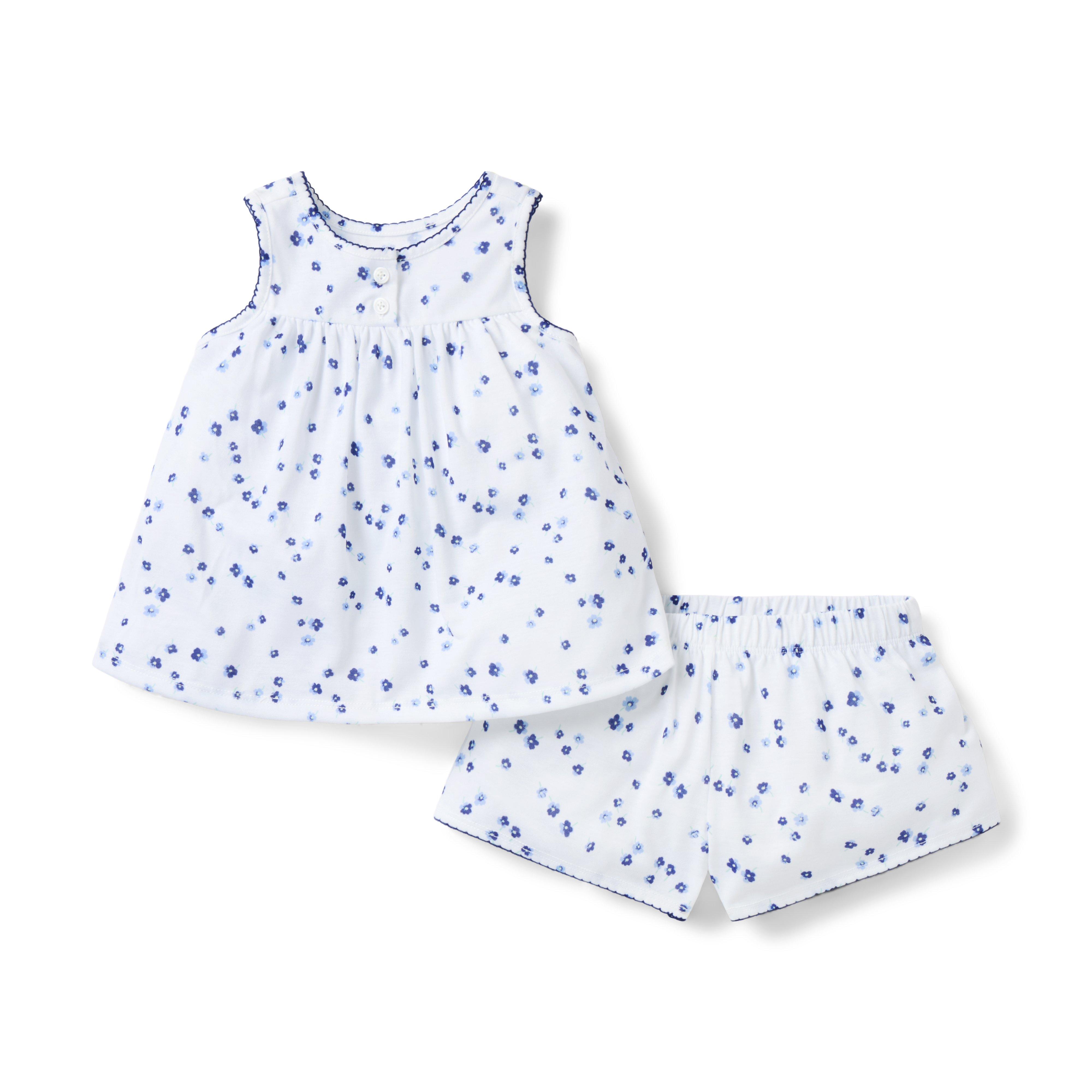 Janie and Jack Good Night Floral Pajama Set