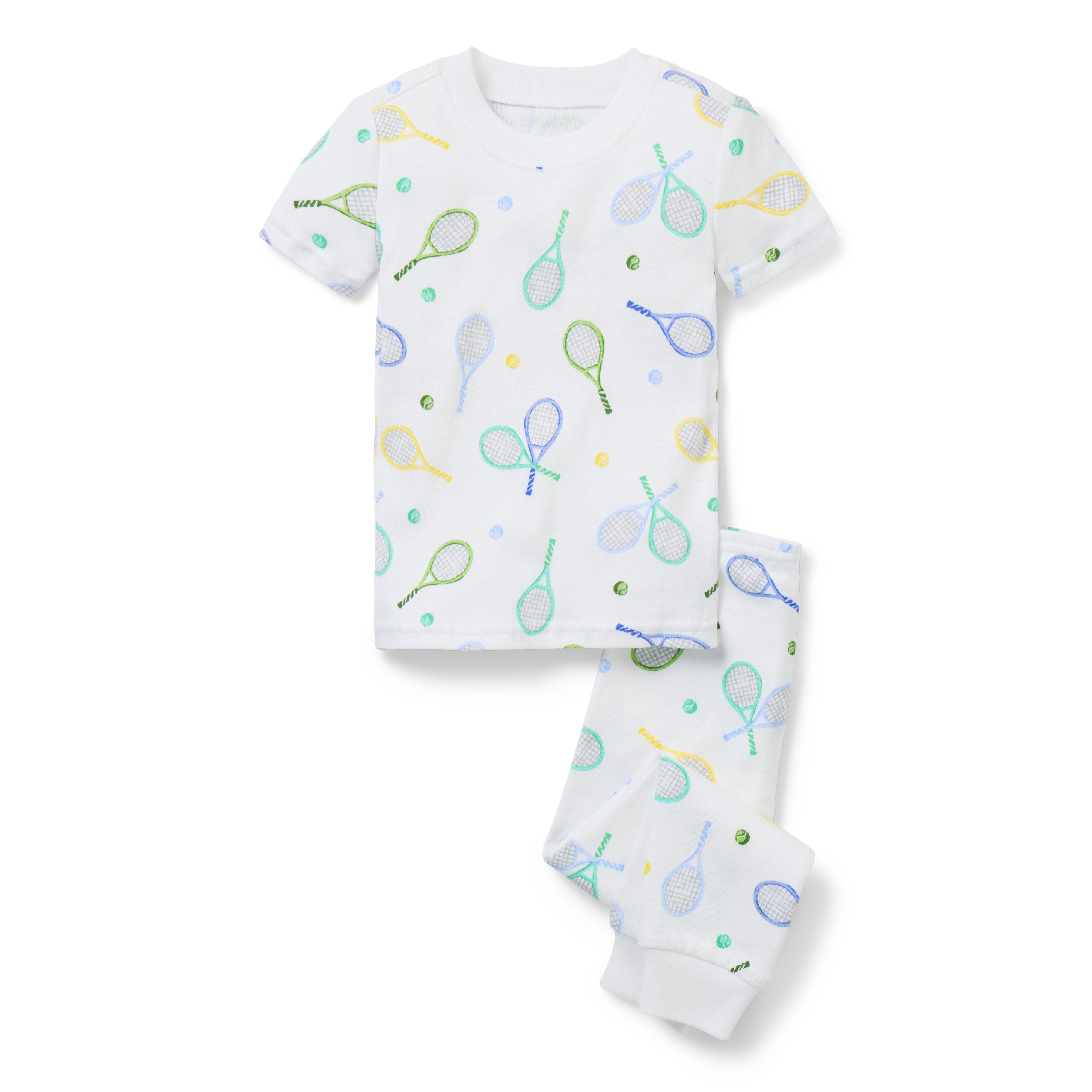 Janie and Jack Good Night Pajama In Tennis Racquet