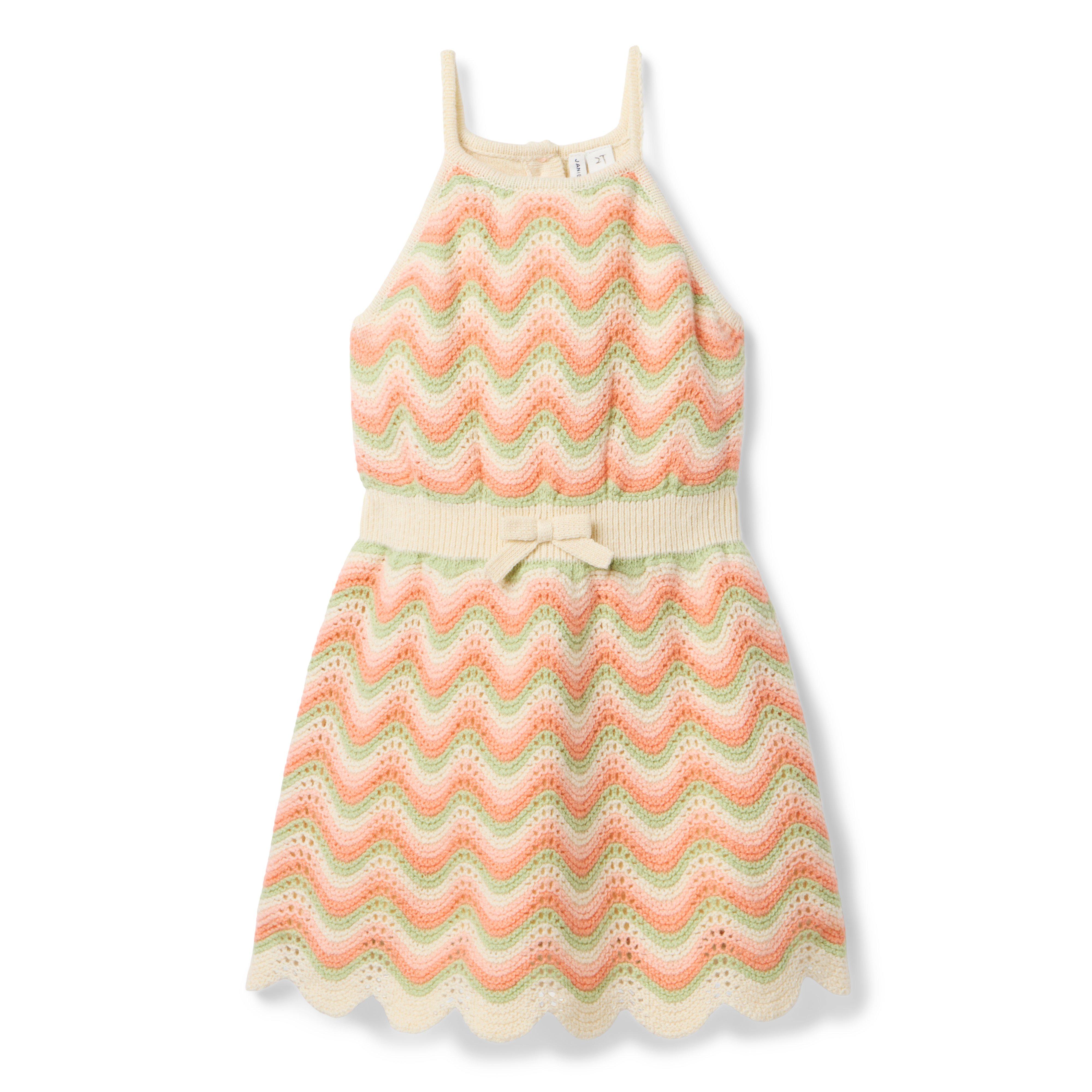 Janie and Jack Striped Crochet Dress