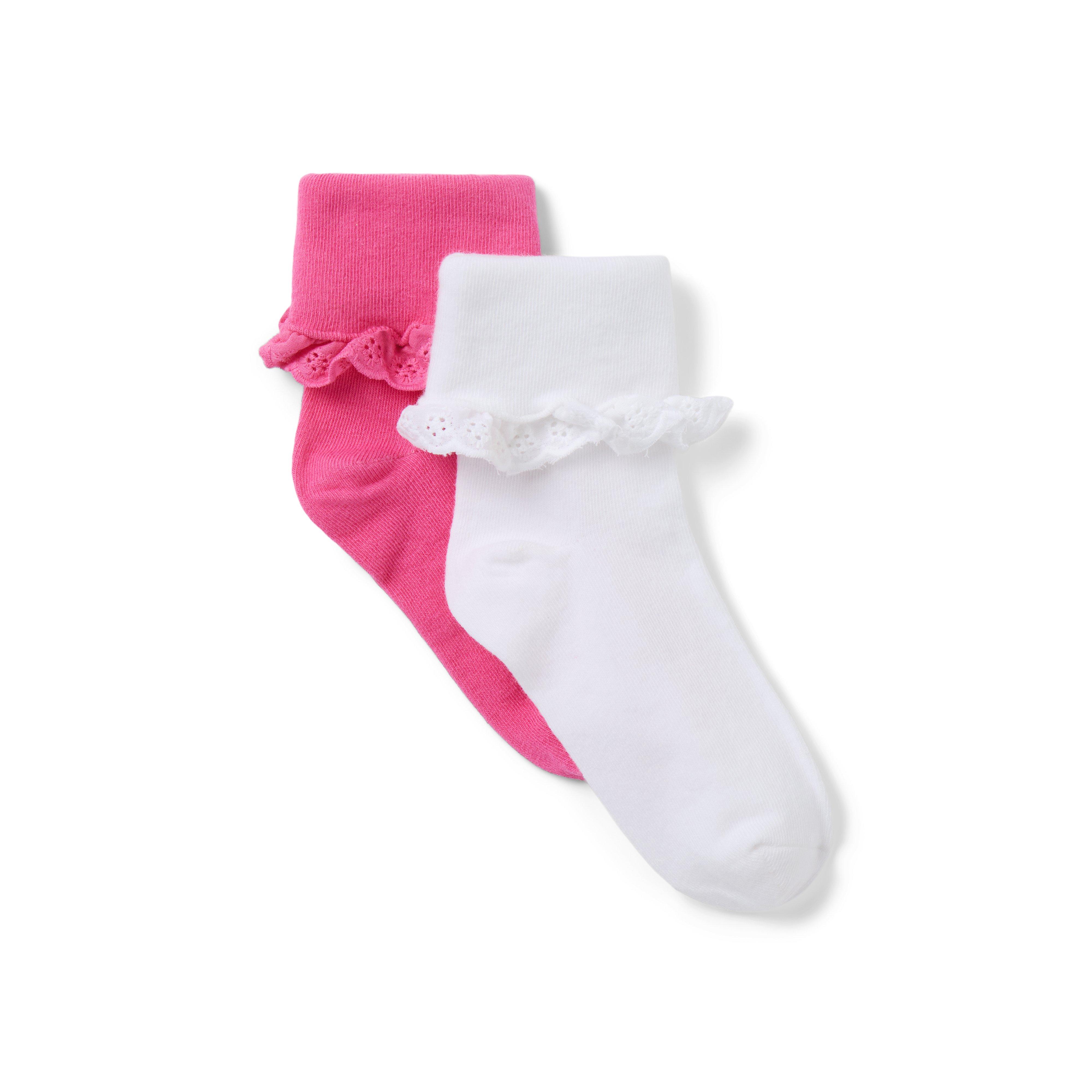 Janie and Jack Eyelet Ruffle Sock 2-Pack
