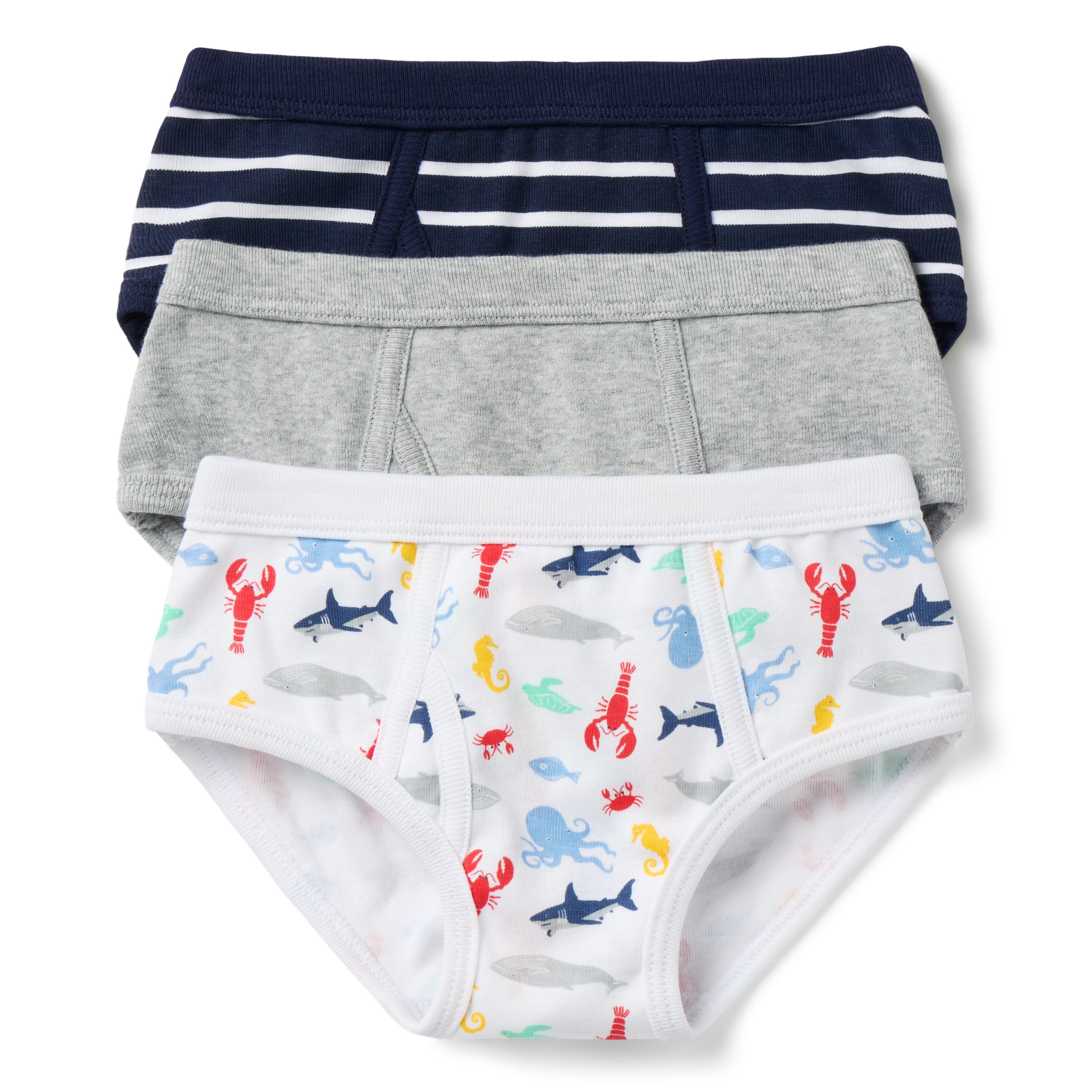 Janie and Jack Underwear Set Boys 3-Pack