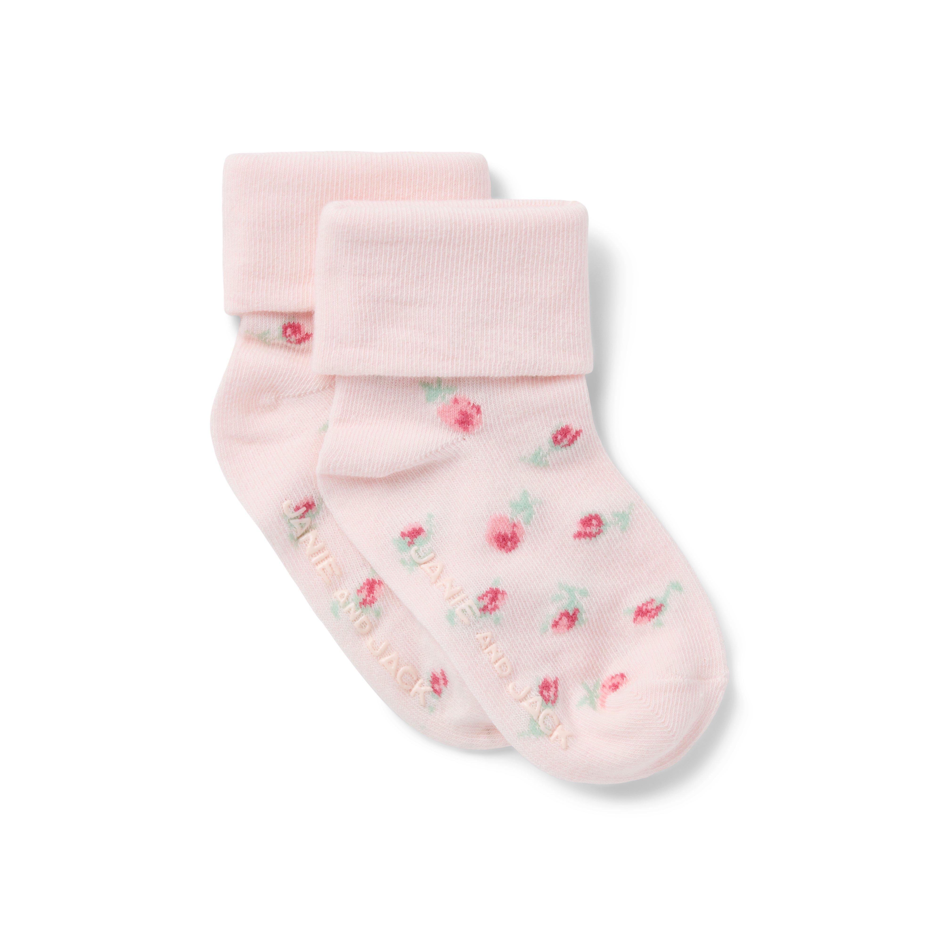 Janie and Jack Baby Floral Foldover Sock