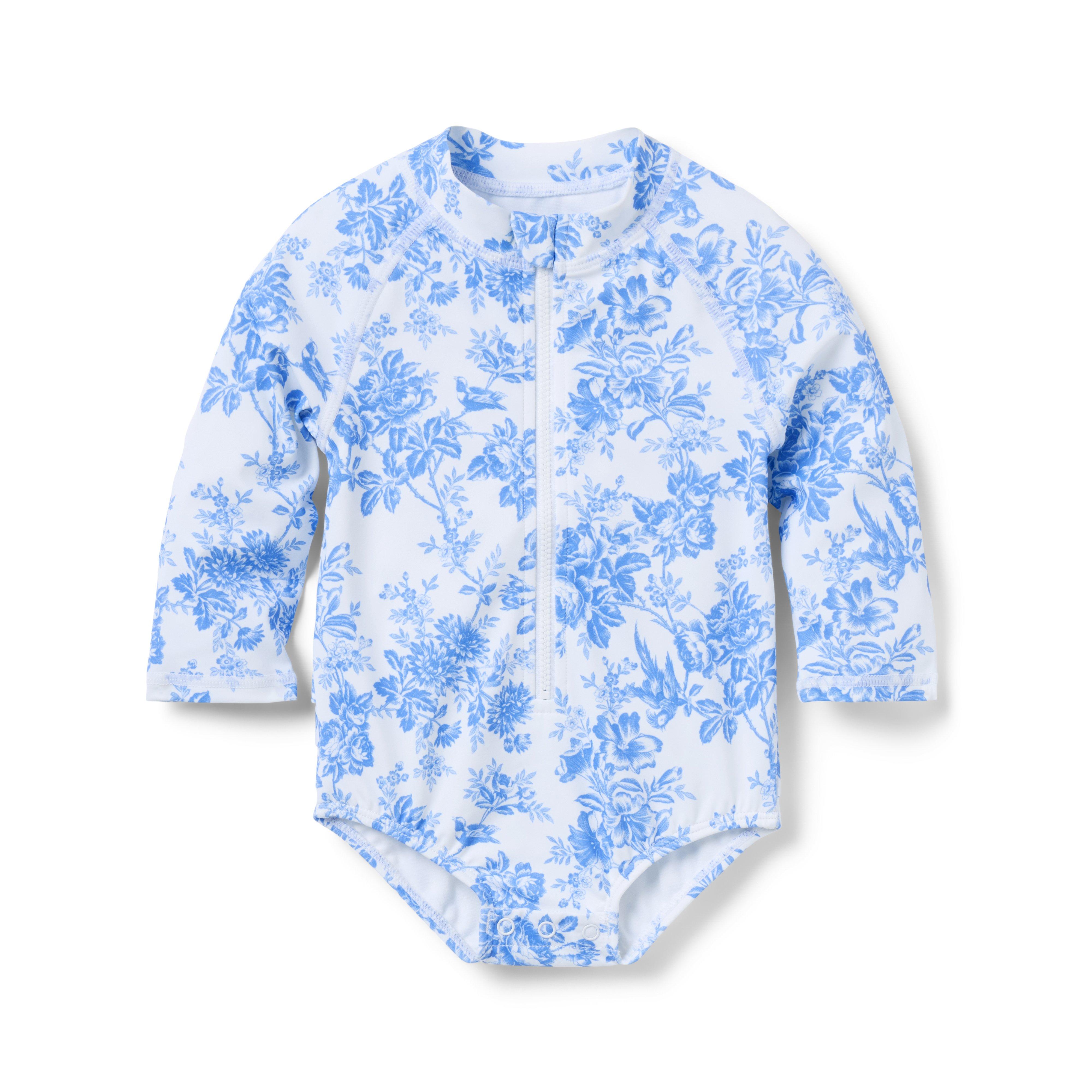 Janie and Jack Baby Recycled Floral Rash Guard Swimsuit