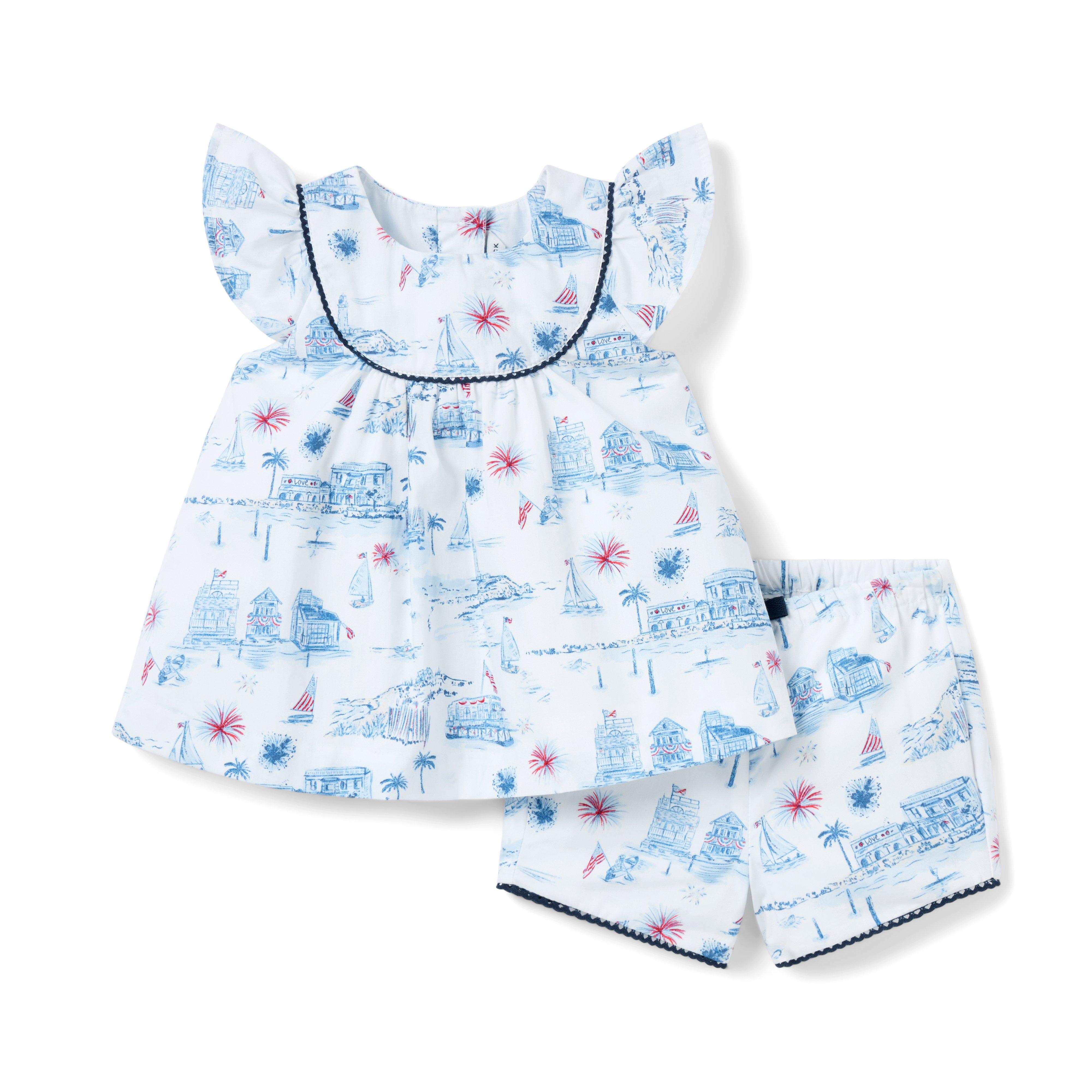 Janie and Jack Baby Americana Toile Matching Set