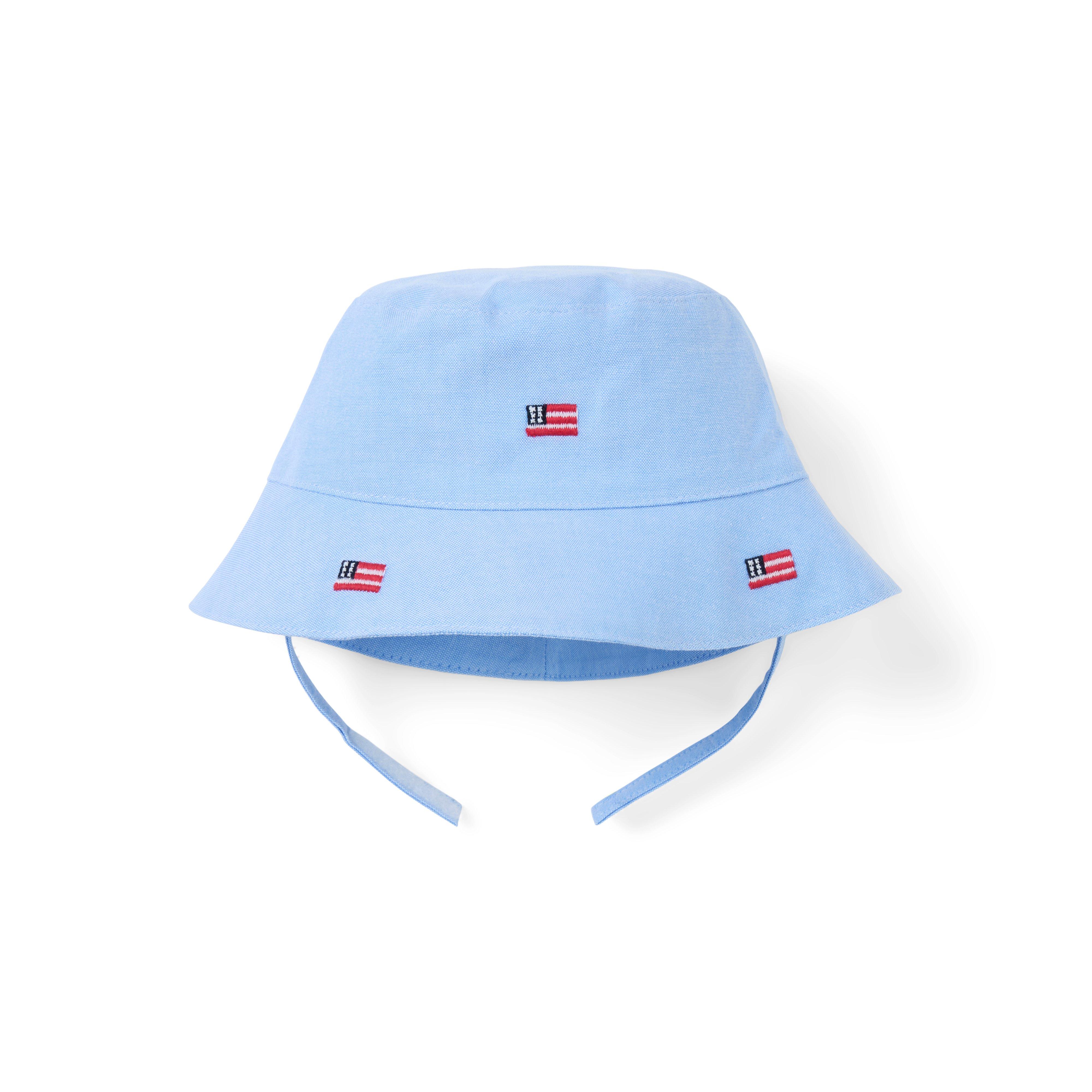 Janie and Jack Baby Embroidered Flag Bucket Hat