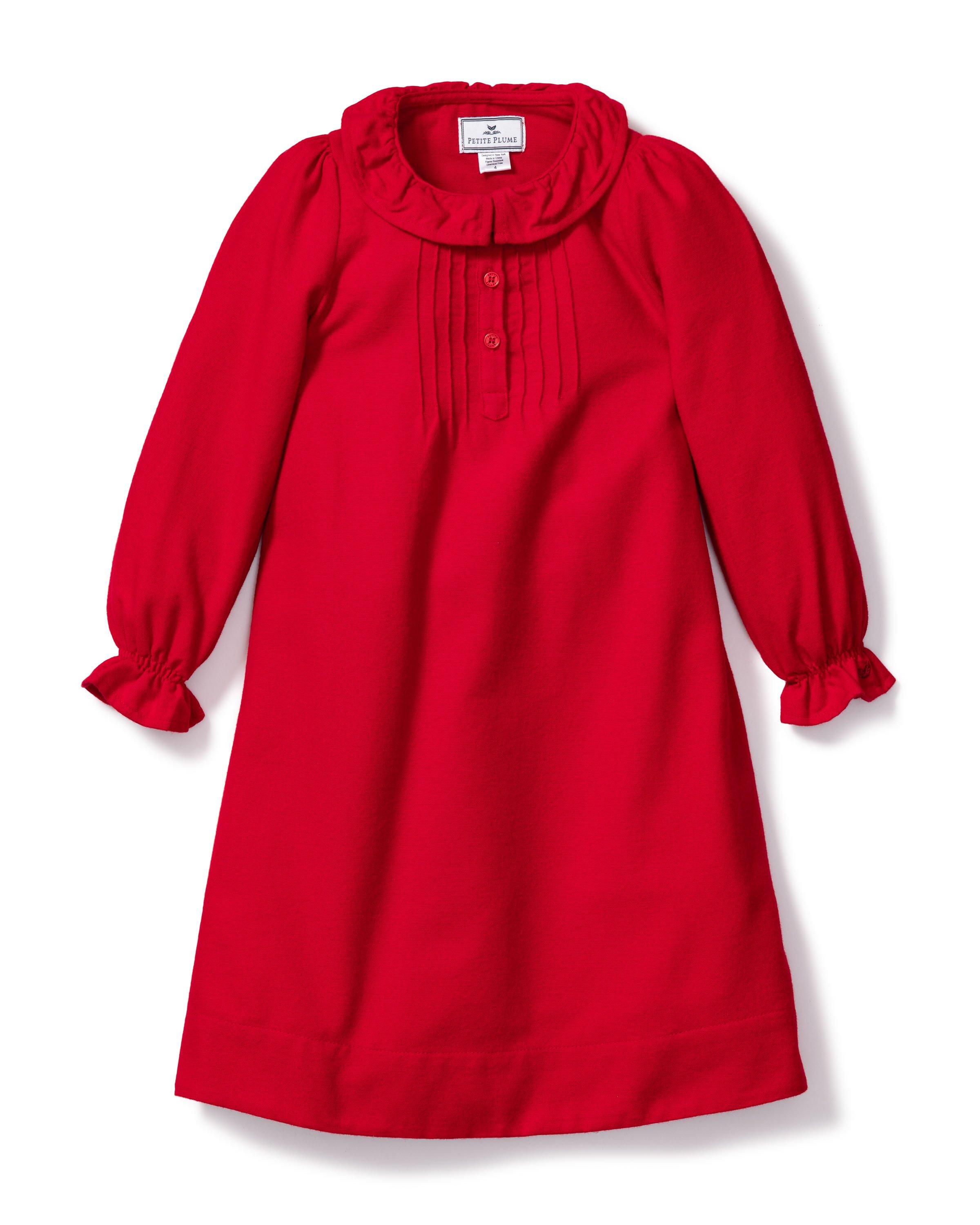 Janie and Jack Petite Plume Flannel Victoria Nightgown