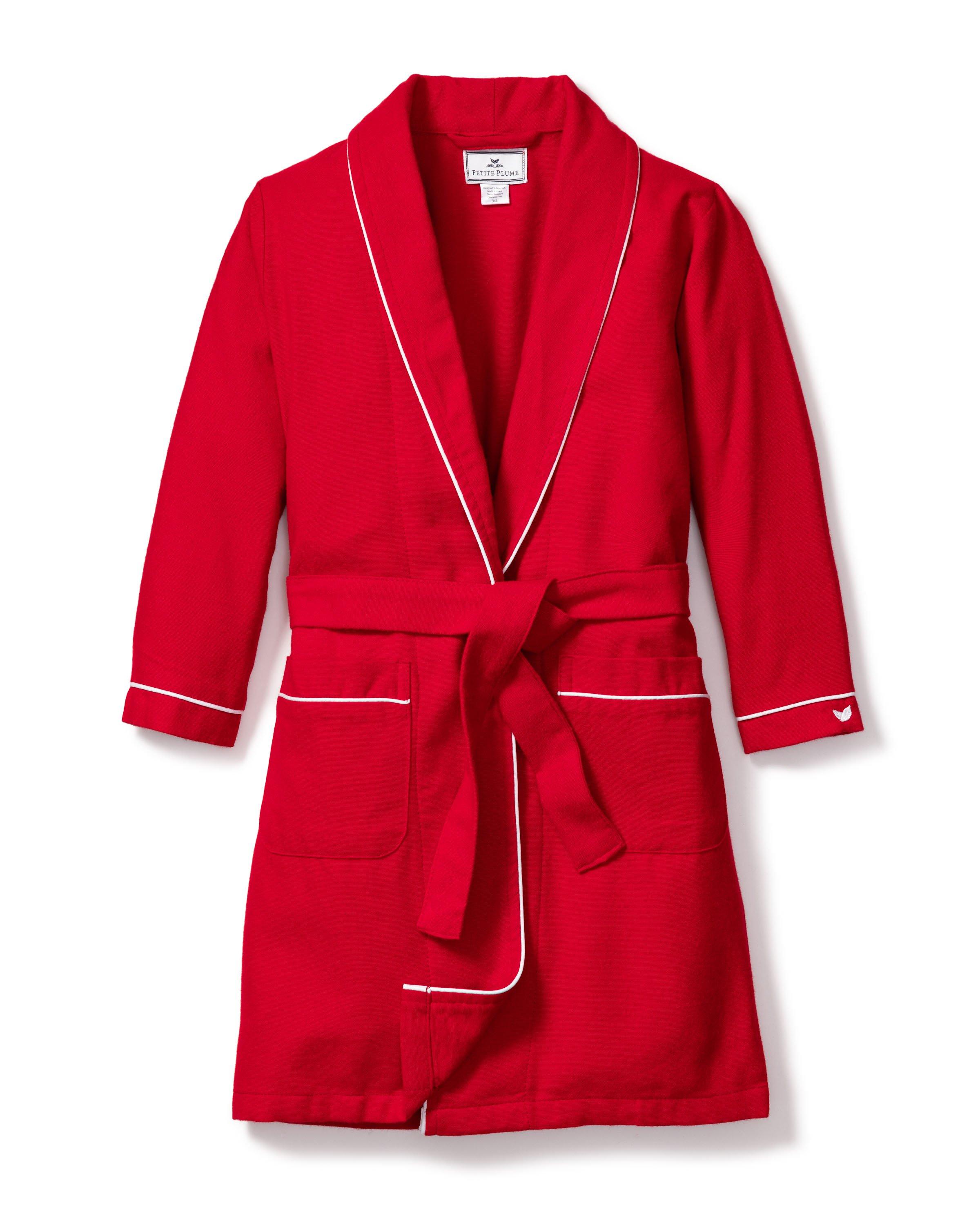 Janie and Jack Petite Plume Flannel Robe