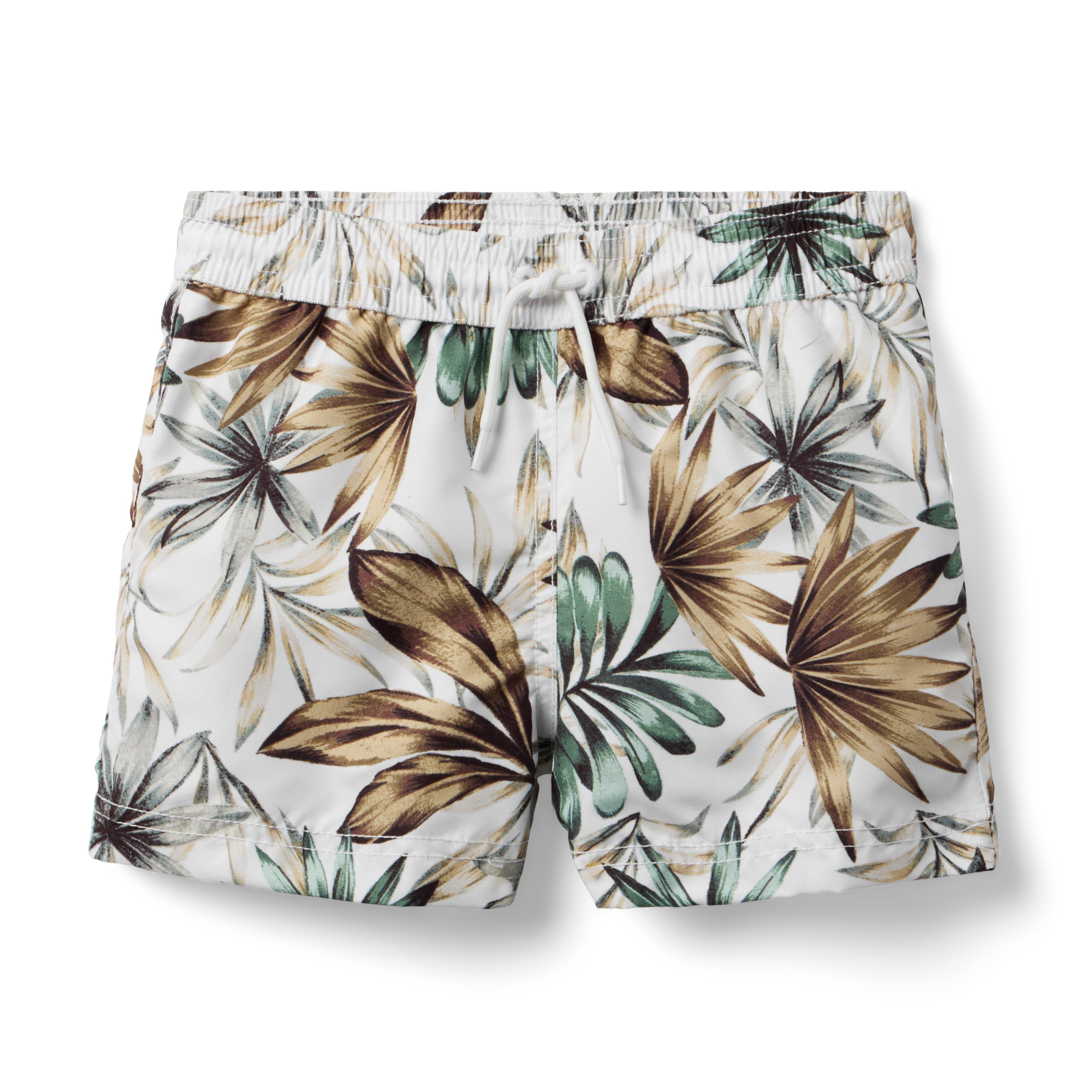 Janie and Jack Recycled Leaf Swim Trunk
