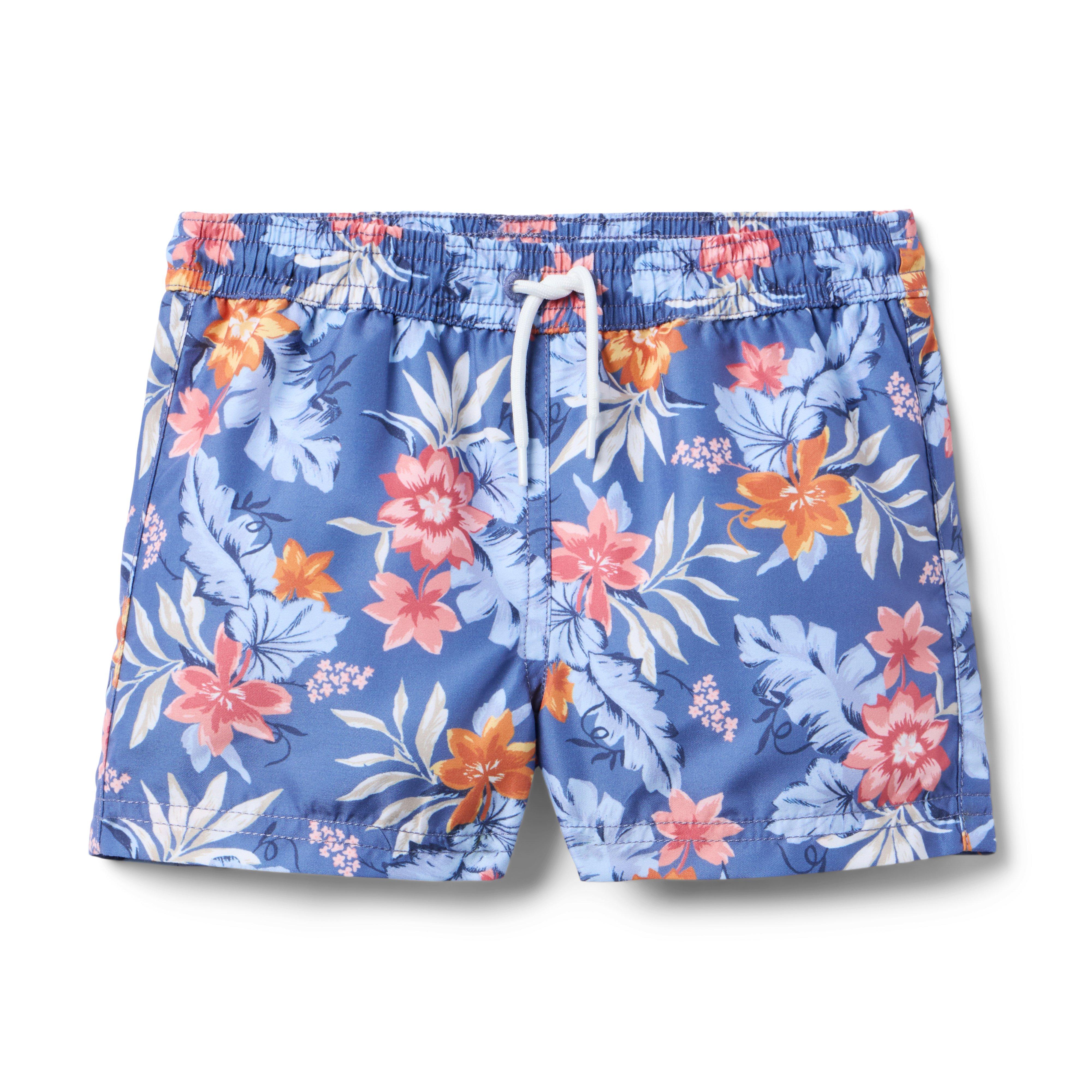 Janie and Jack Recycled Tropical Floral Swim Trunk