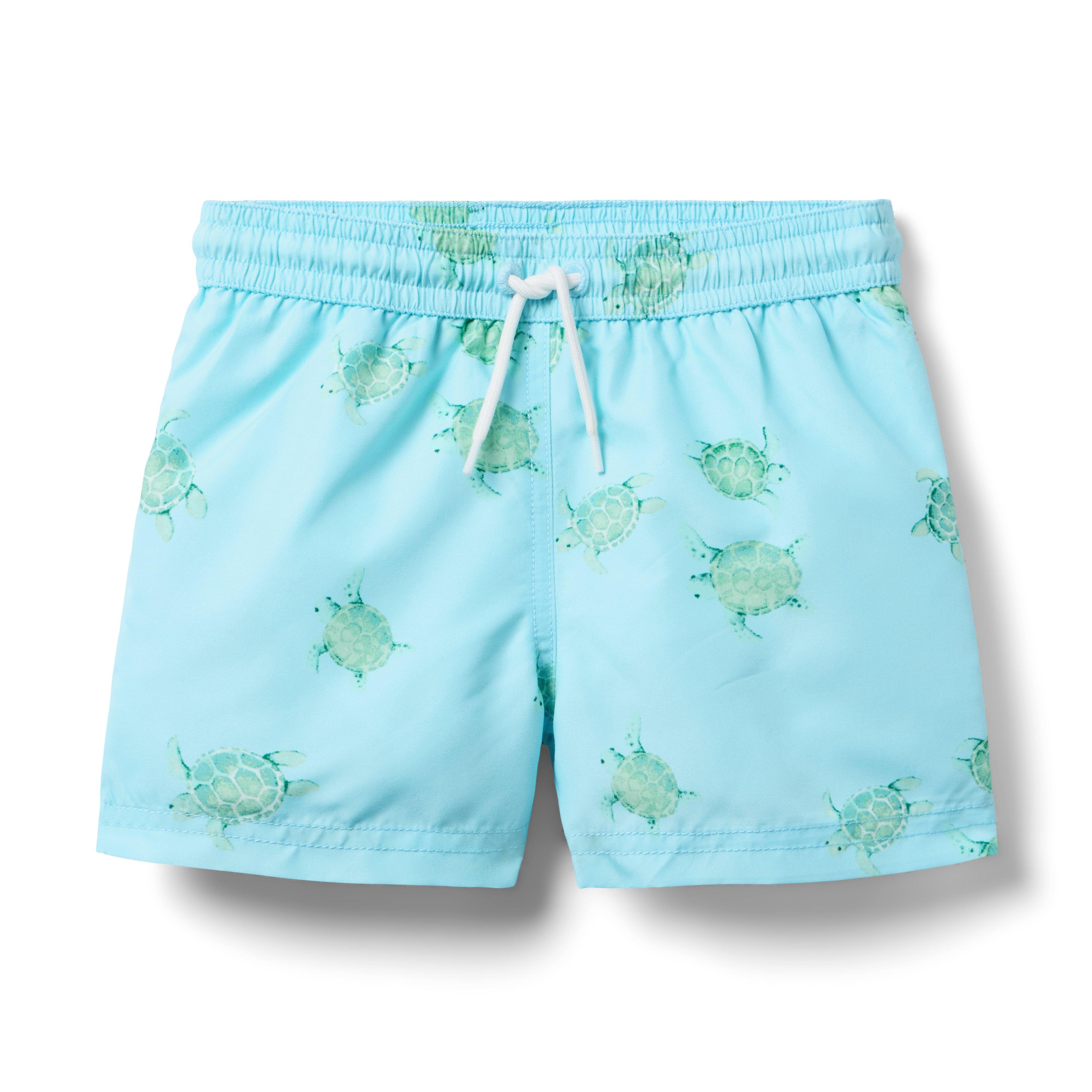 Janie and Jack Recycled Turtle Swim Trunk