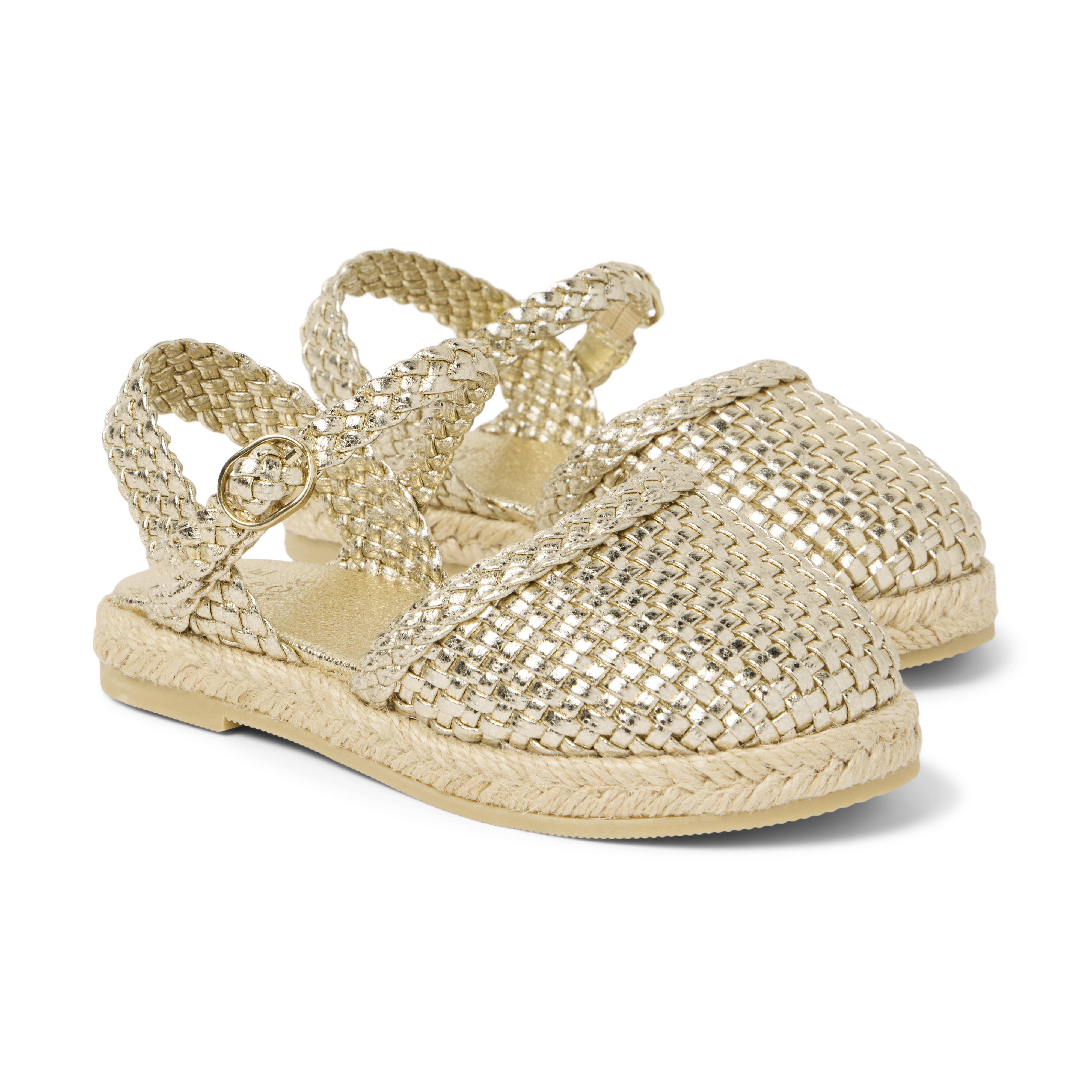 Janie and Jack Metallic Espadrille Sandal