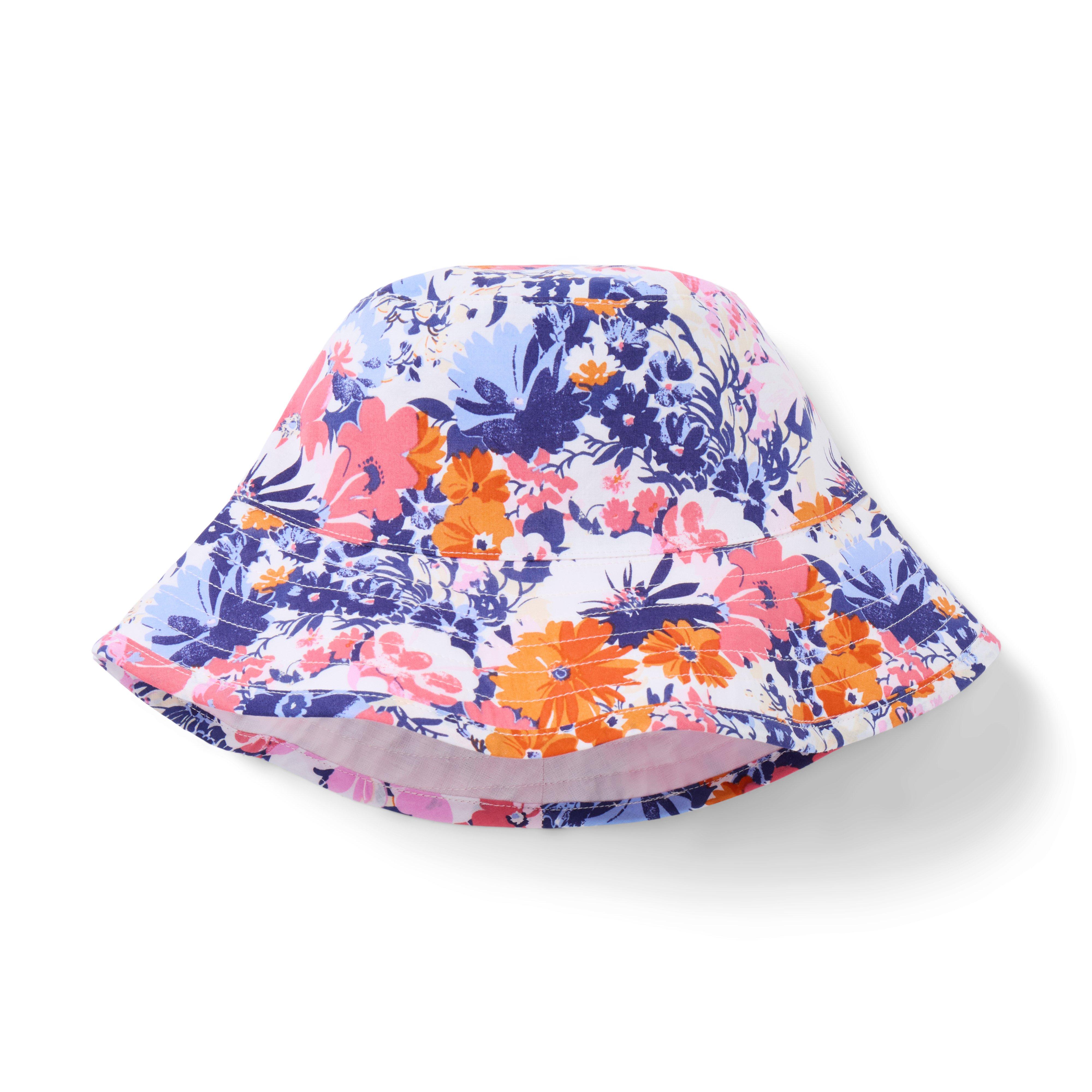 Janie and Jack Floral Reversible Bucket Hat