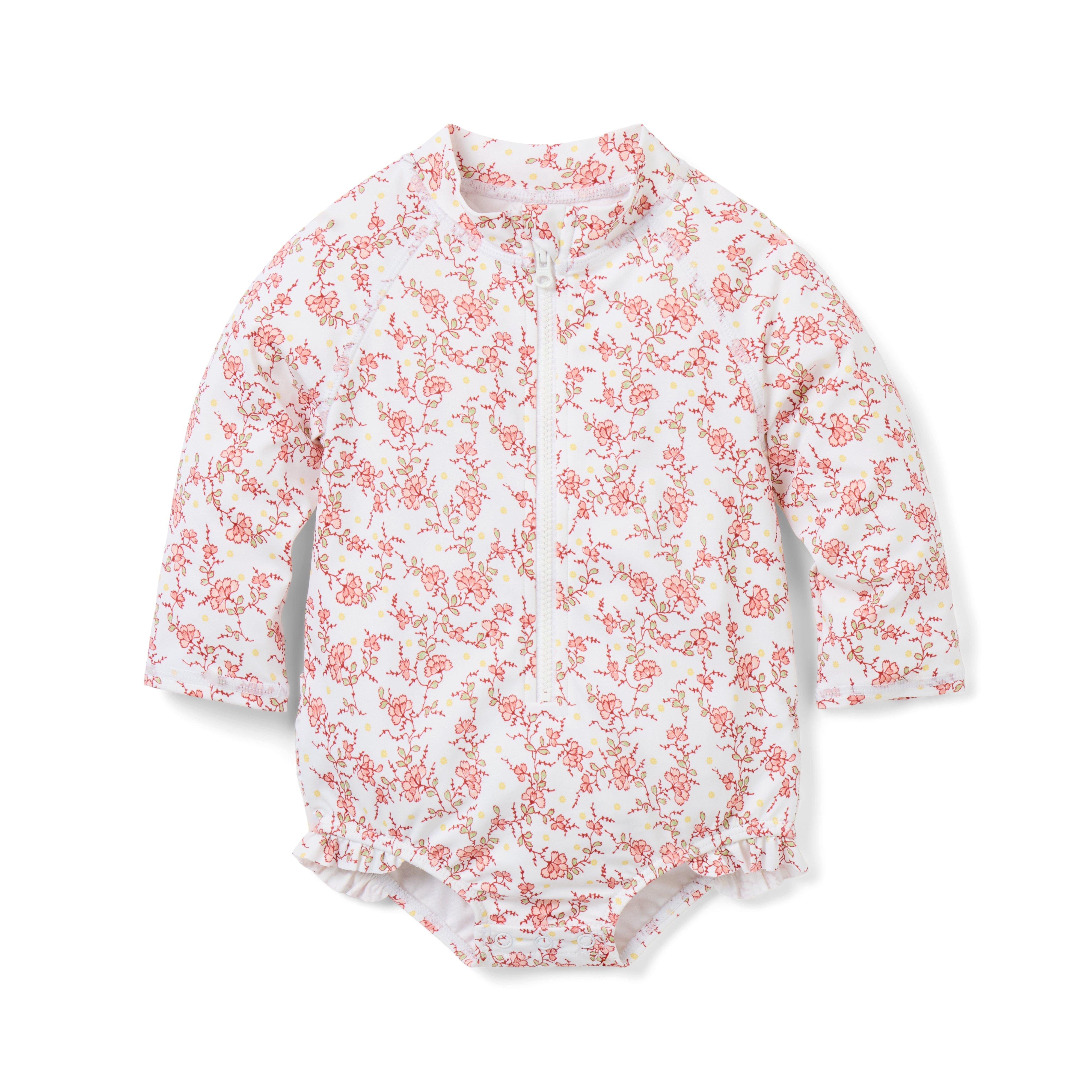 Janie and Jack Baby Recycled Floral Rash Guard Swimsuit