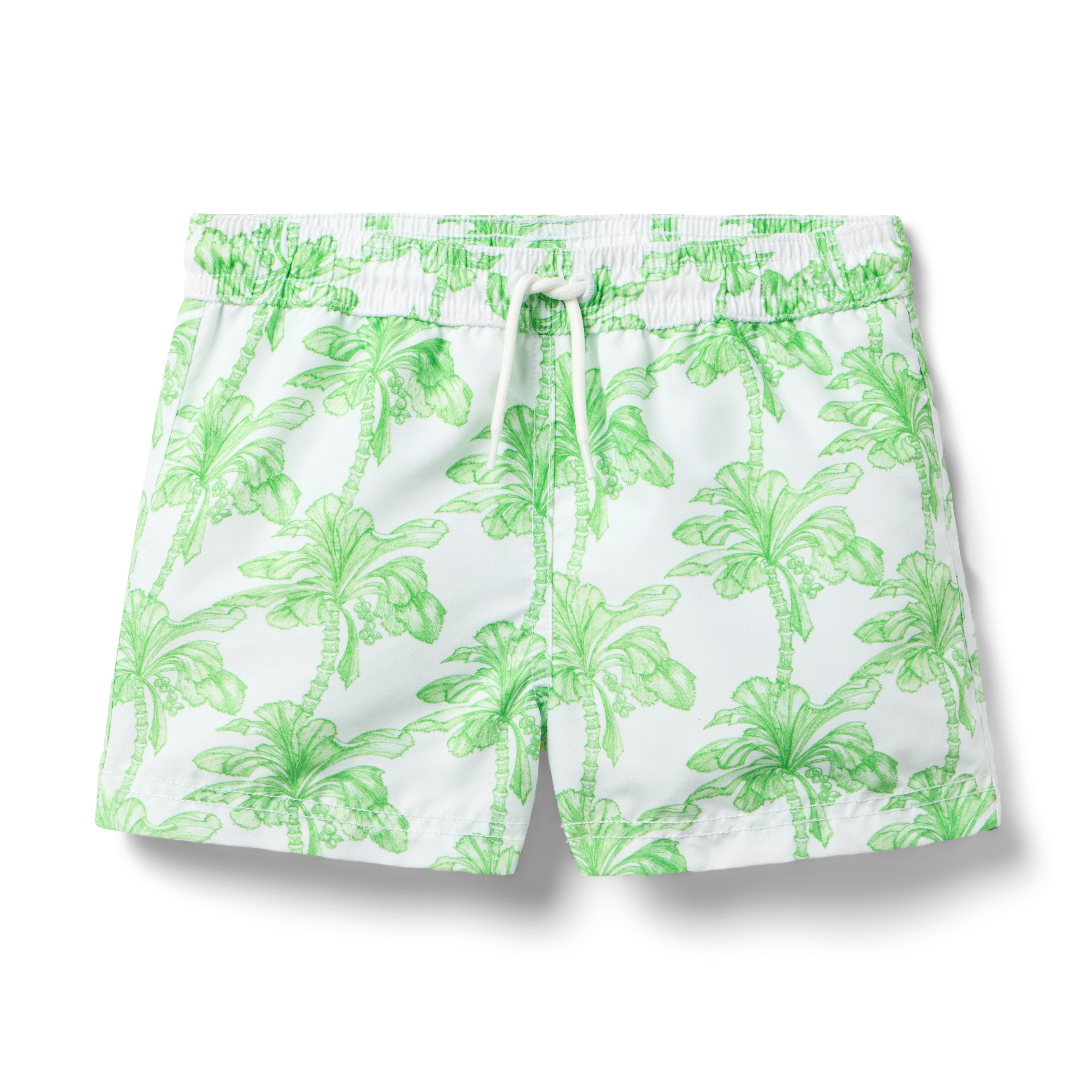 Janie and Jack Recycled Palm Tree Swim Trunk