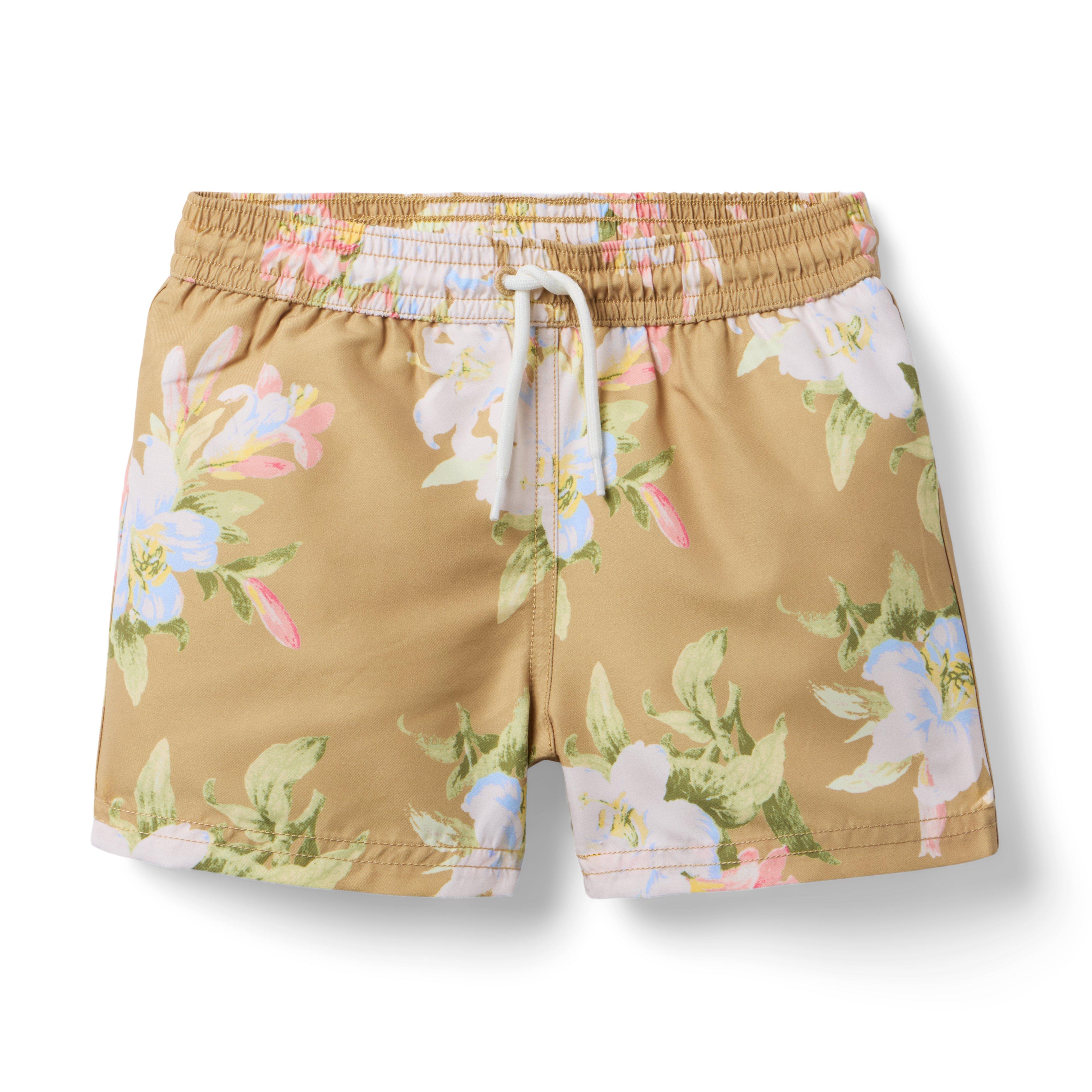 Janie and Jack Recycled Floral Swim Trunk