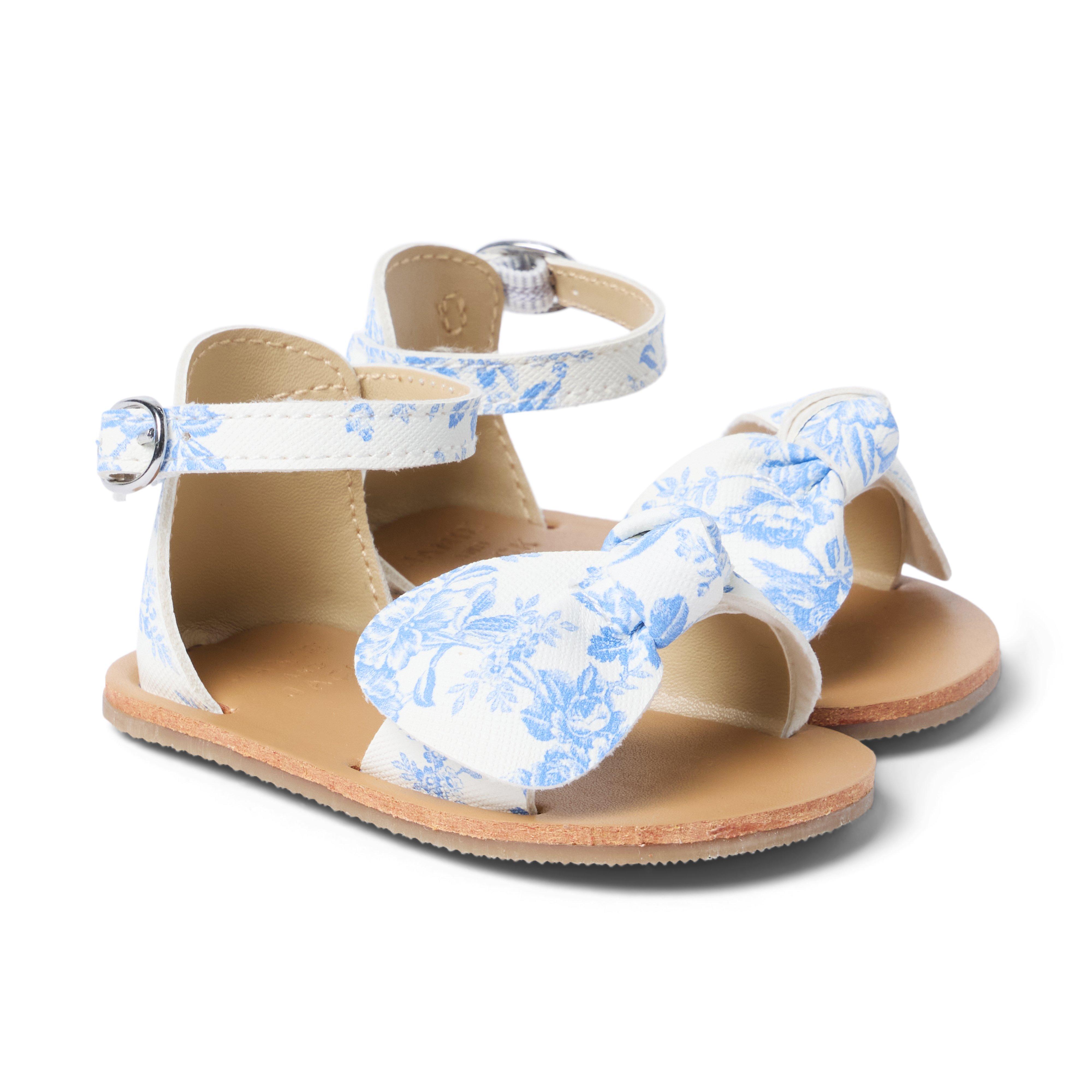 Janie and Jack Baby Floral Bow Sandal