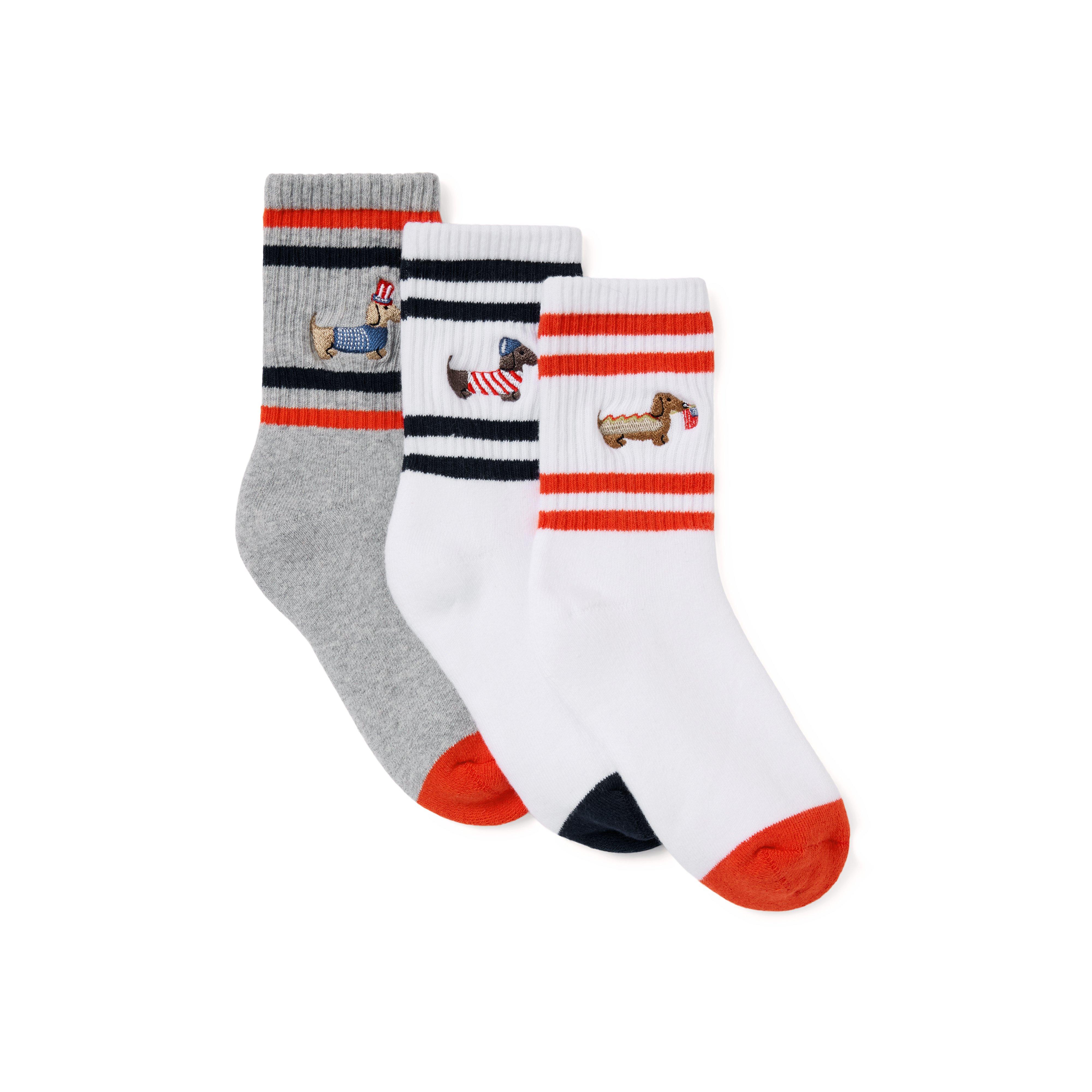 Janie and Jack Americana Dog Sock 3-Pack
