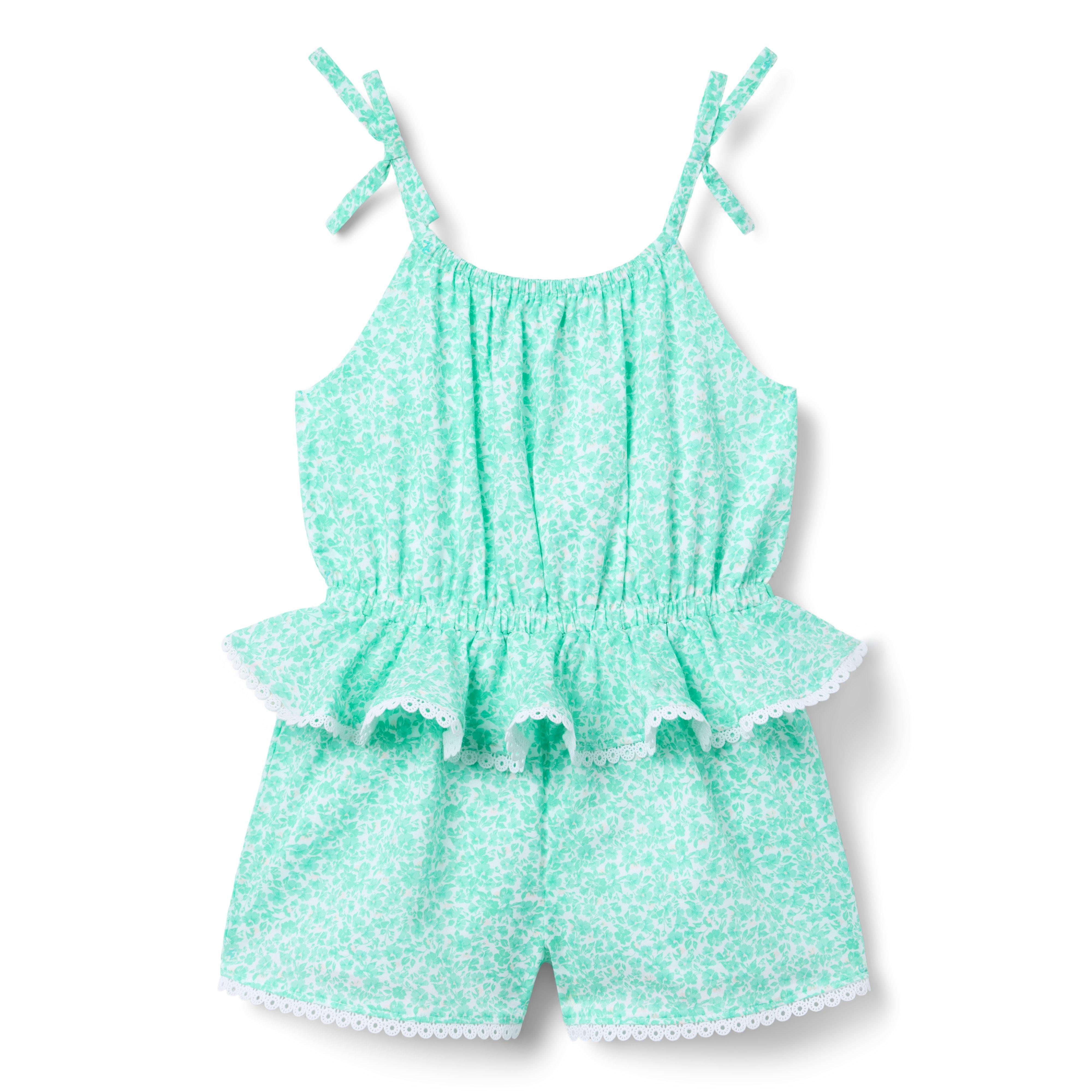 Janie and Jack Ditsy Floral Peplum Romper
