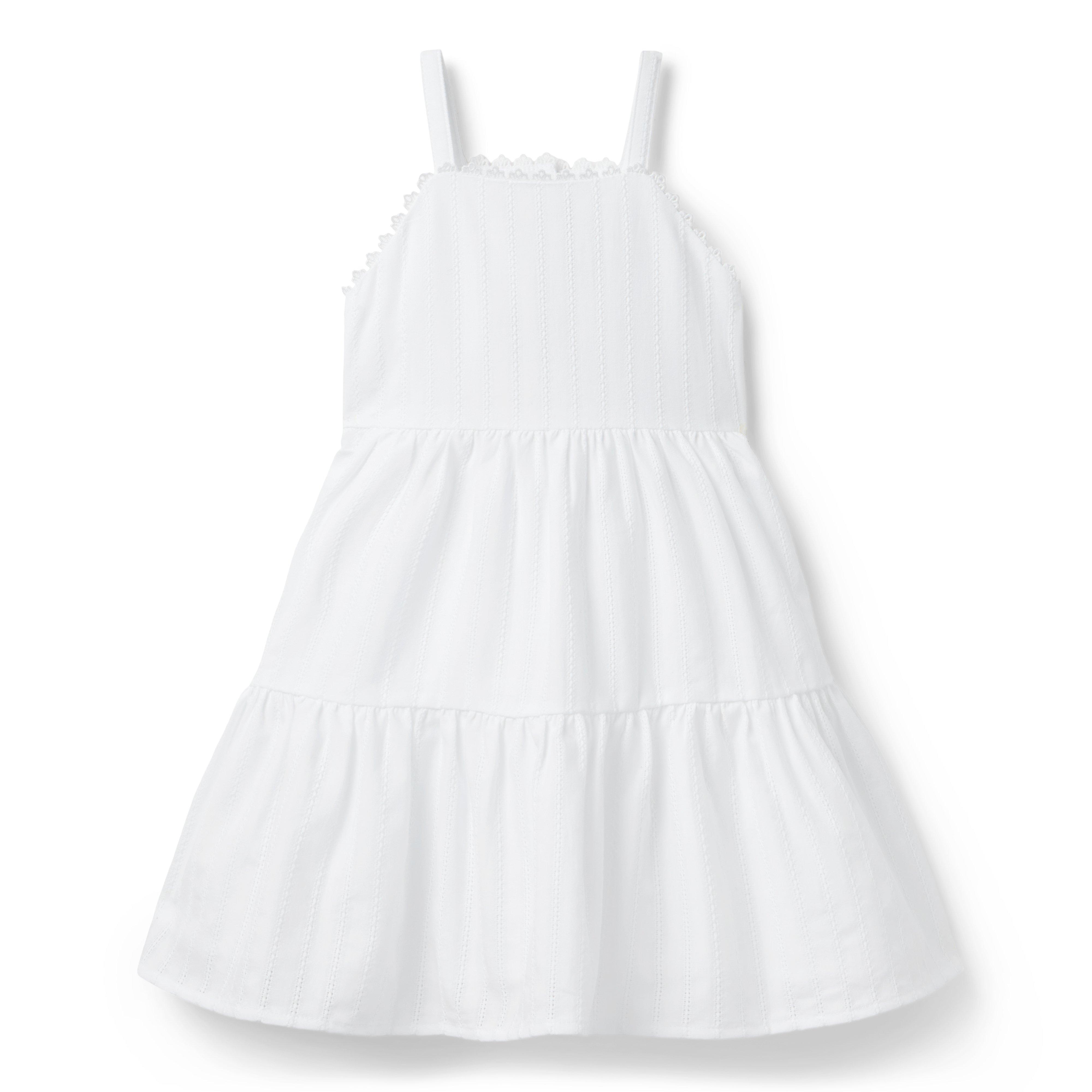 Janie and Jack Textured Stripe Tiered Dress
