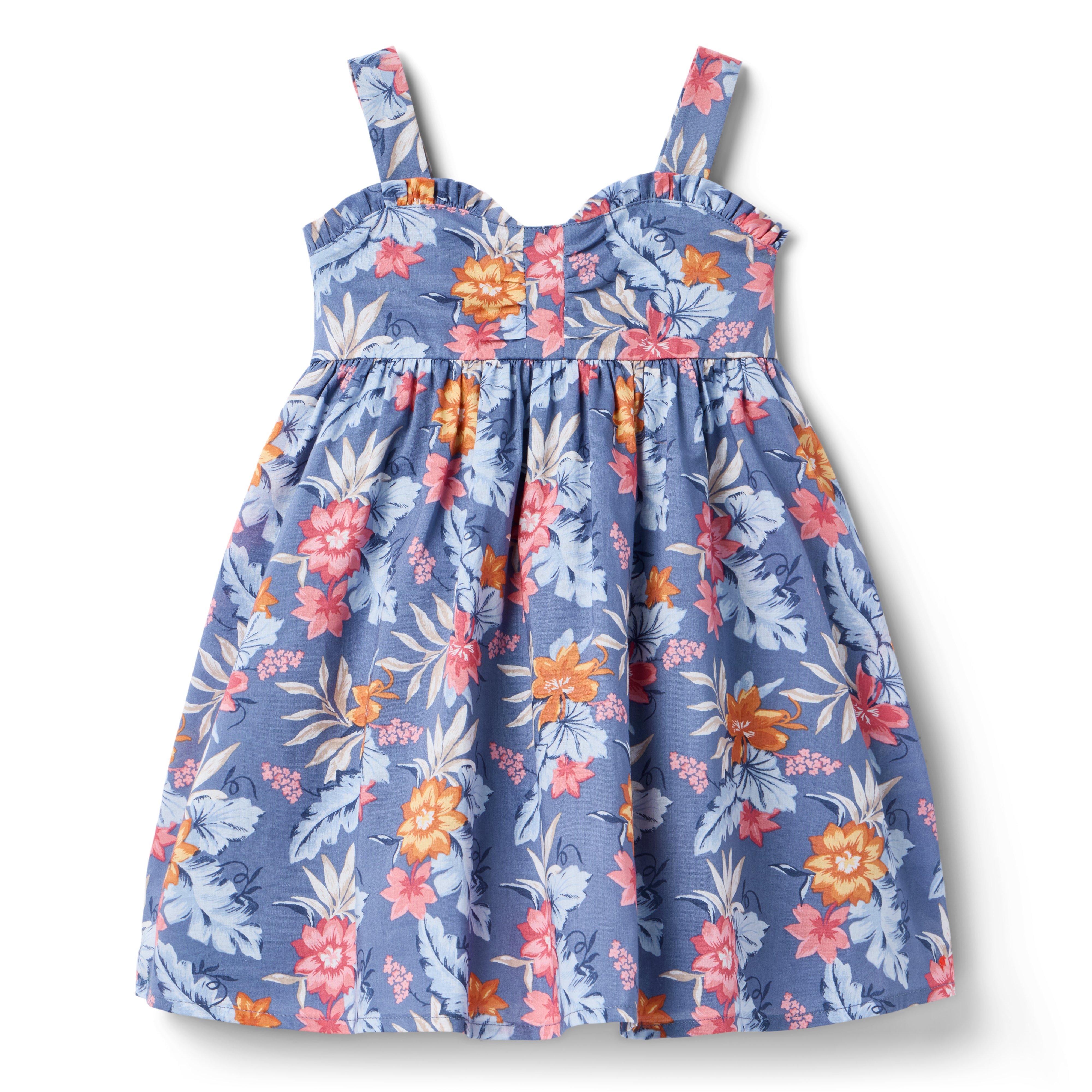Janie and Jack Tropical Floral Sweetheart Dress