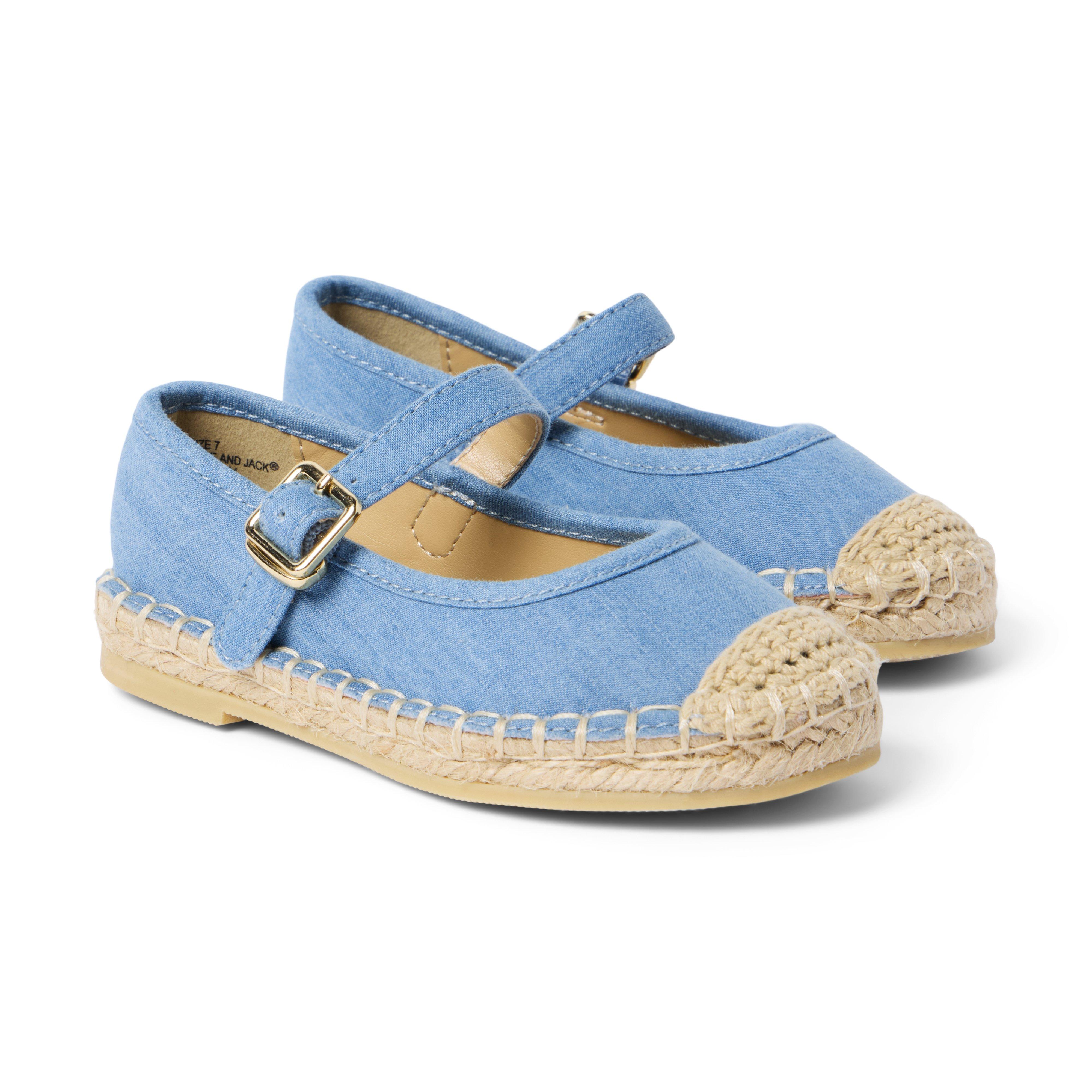 Janie and Jack Chambray Espadrille Ballet Flat