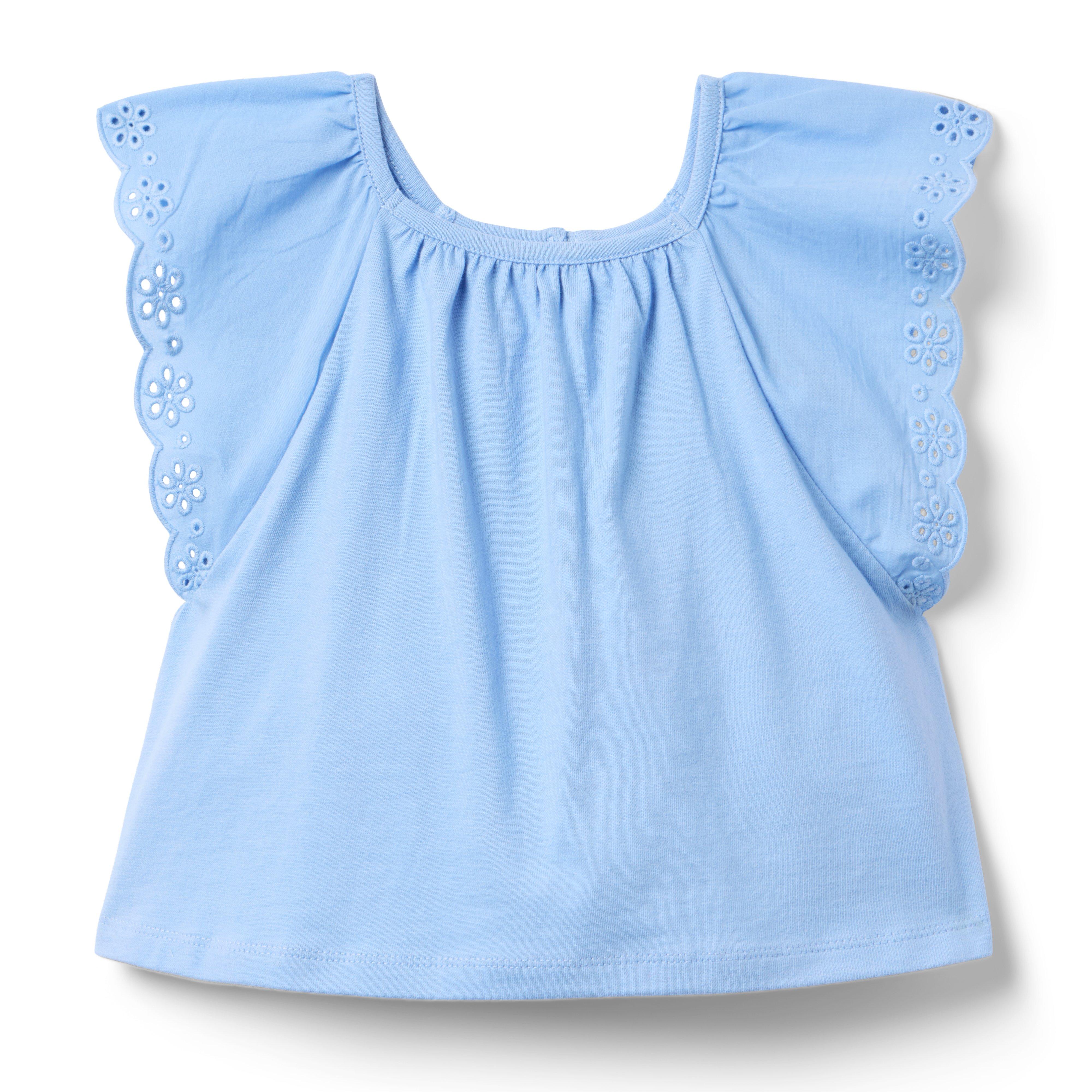 Janie and Jack Eyelet Trim Top